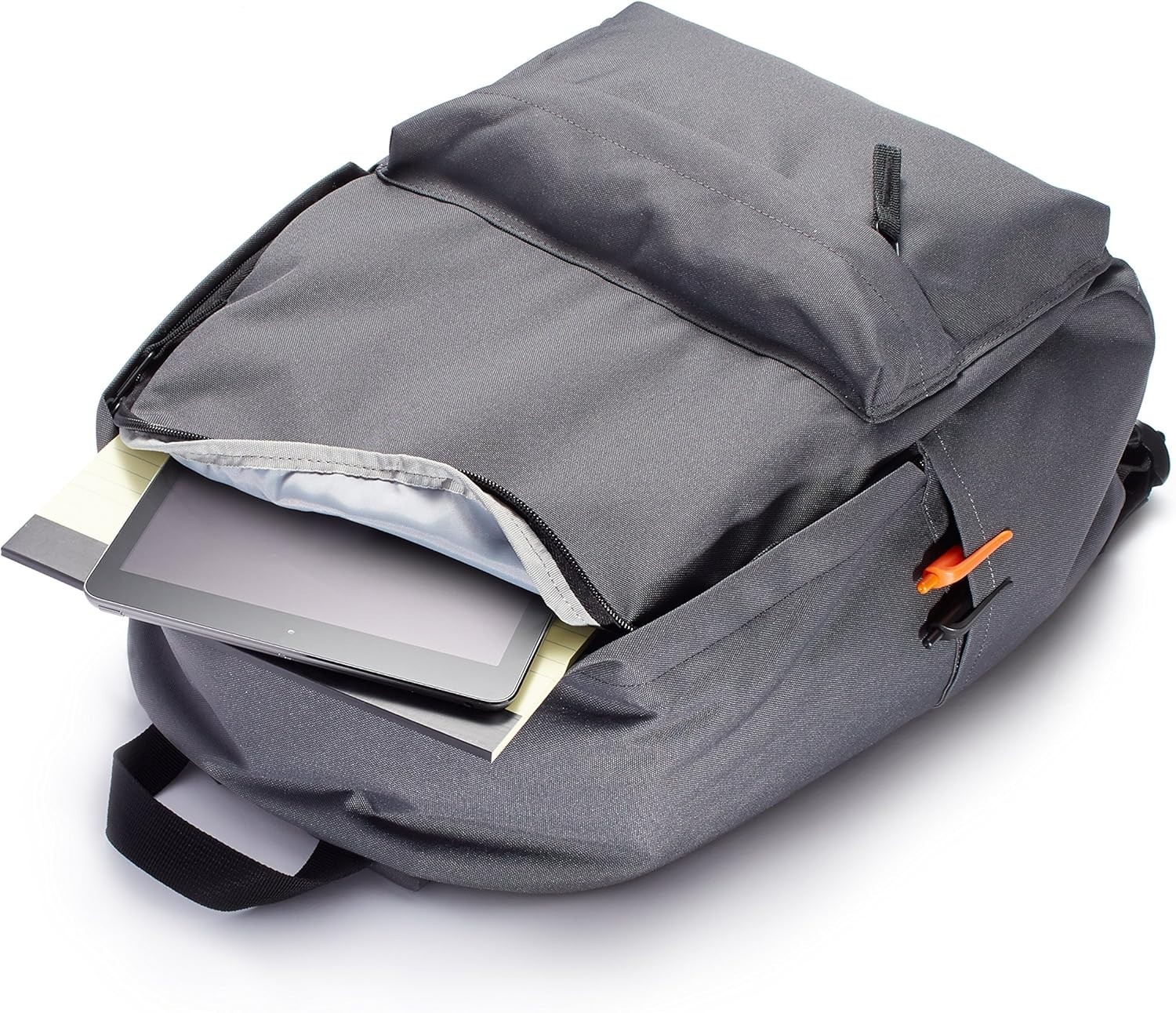 Amazon Basics Classic School Backpack Multiple Compartments Adjustable Gray NWOT