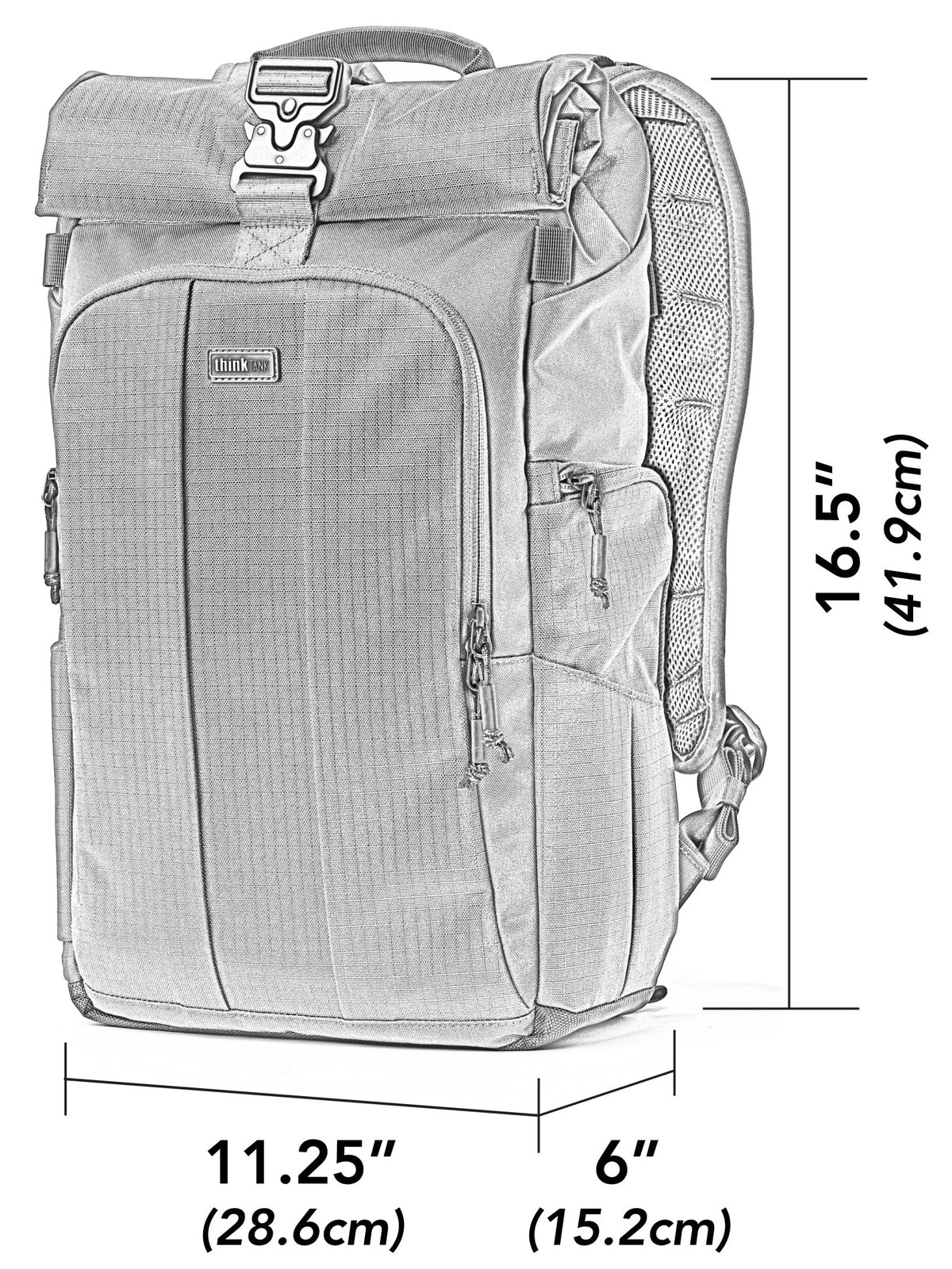Think Tank FocusPoint 22L RollTop Camera Backpack Urban Rust Expandable Trav…