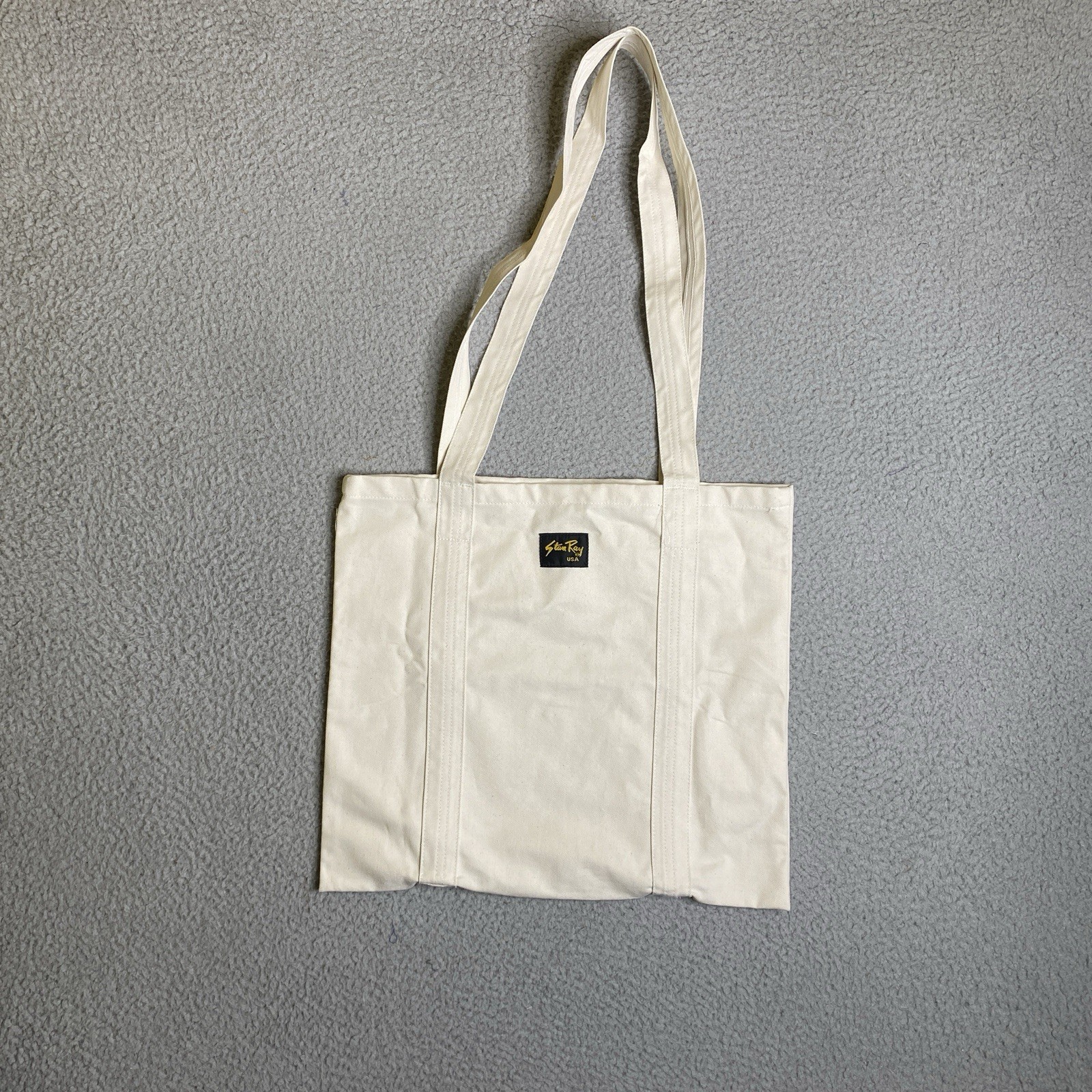 Stan Ray Tote Bag Tan 100% Cotton 15″ X 14″ USA Boho Hipster Casual Work NWT