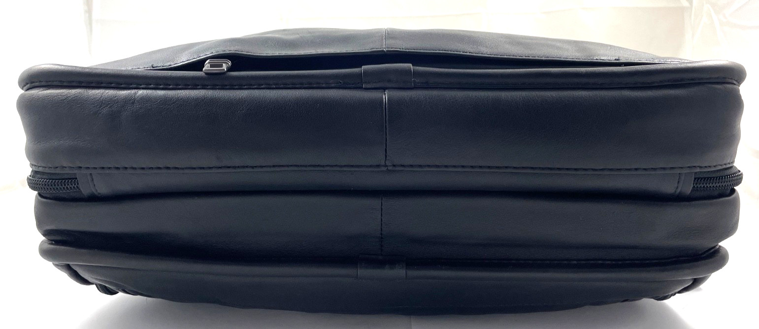 Tumi Alpha 3 Organizer Leather Briefcase Laptop Carry Bag Black 117320 Reg $895