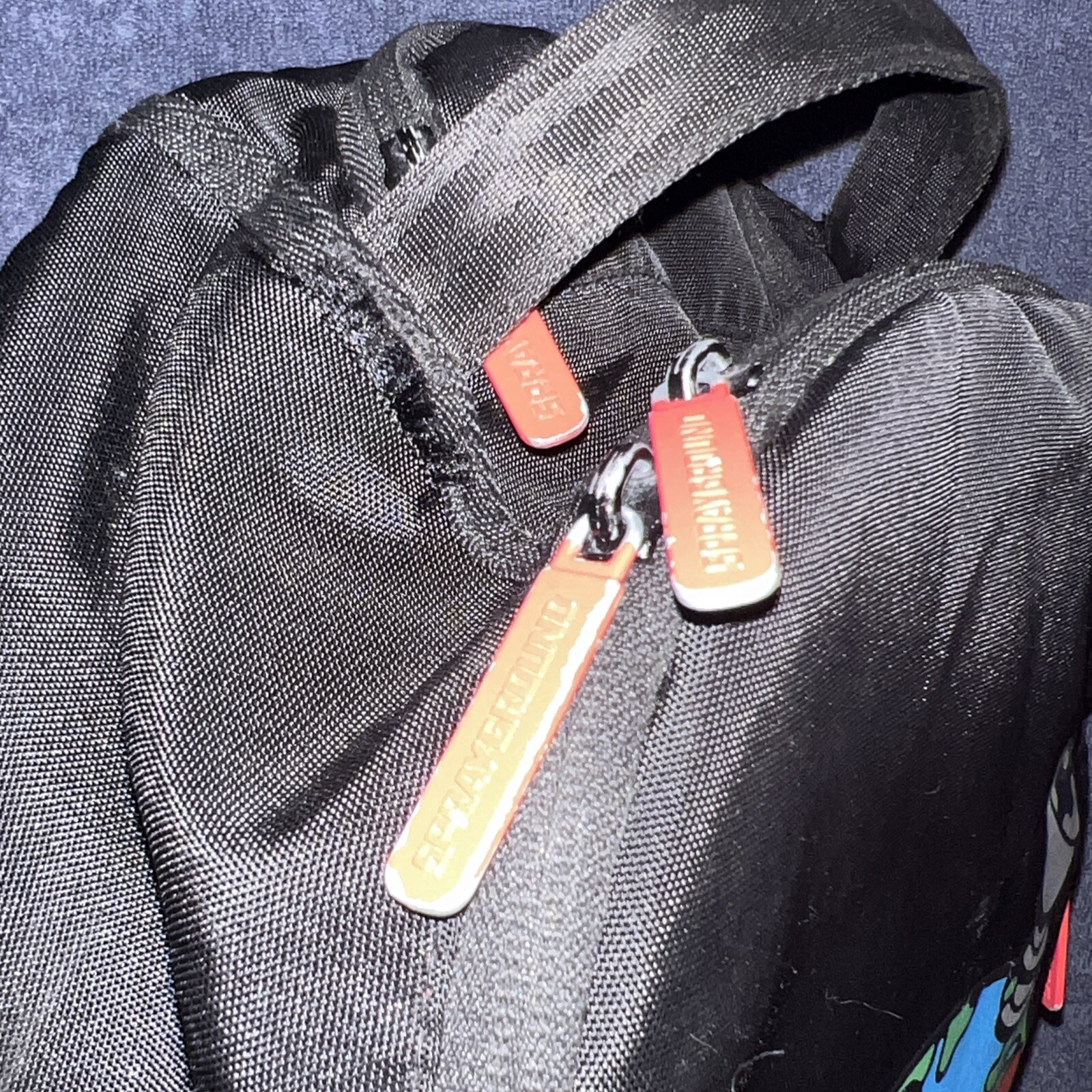 RARE Sprayground Spaghetti Boys Screw The World Backpack And Stickers Read Desc