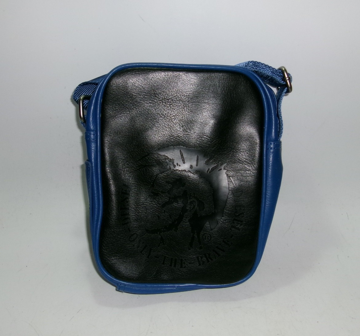 Diesel Black Blue Crossbody Bag Mohawk Logo Utility Messenger – Used – Good