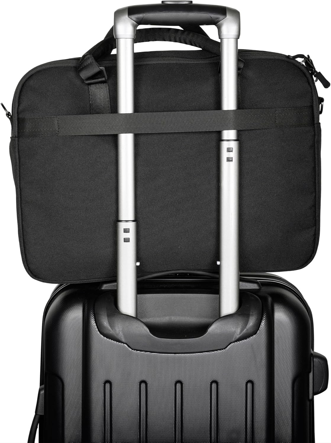 Kenneth Cole Recycled Polyester Slim 16″ Laptop Business Briefcase, Black