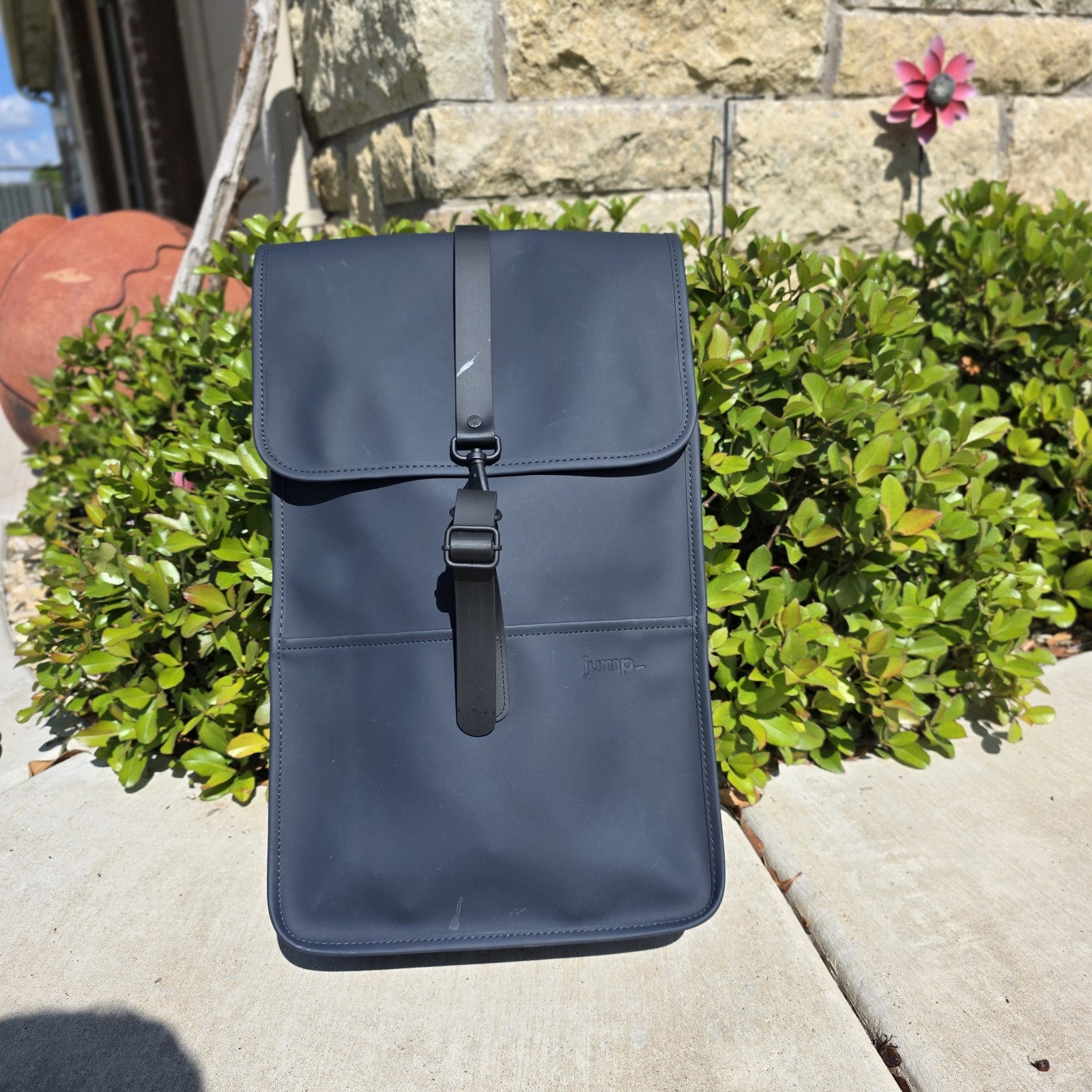 RAINS Backpack 13L Waterproof Matte Navy Blue Work School Computer Day Rucksack