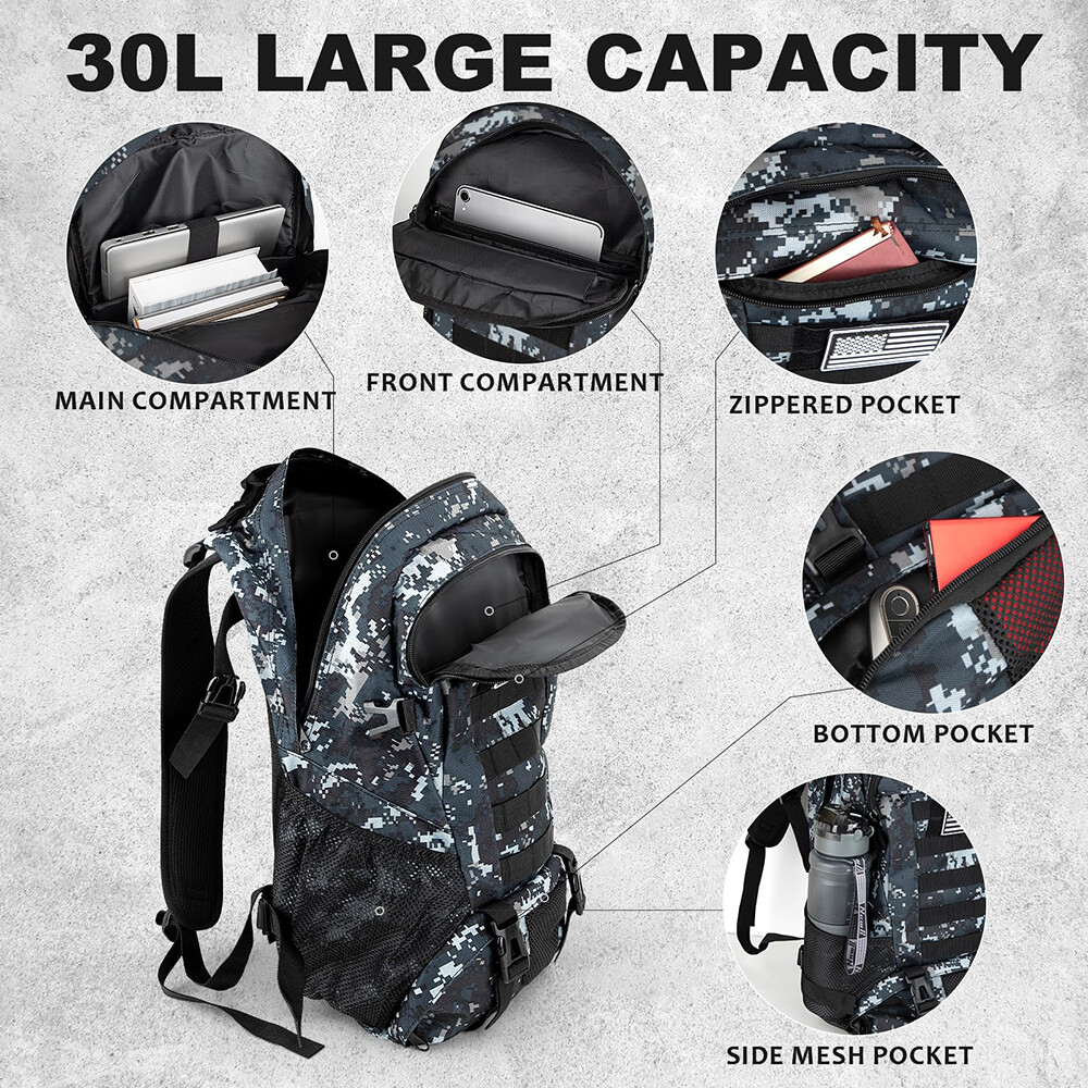 Tactical Sling Bag Military MOLLE Army Assault Bag Shoulder Backpack Outdoor
