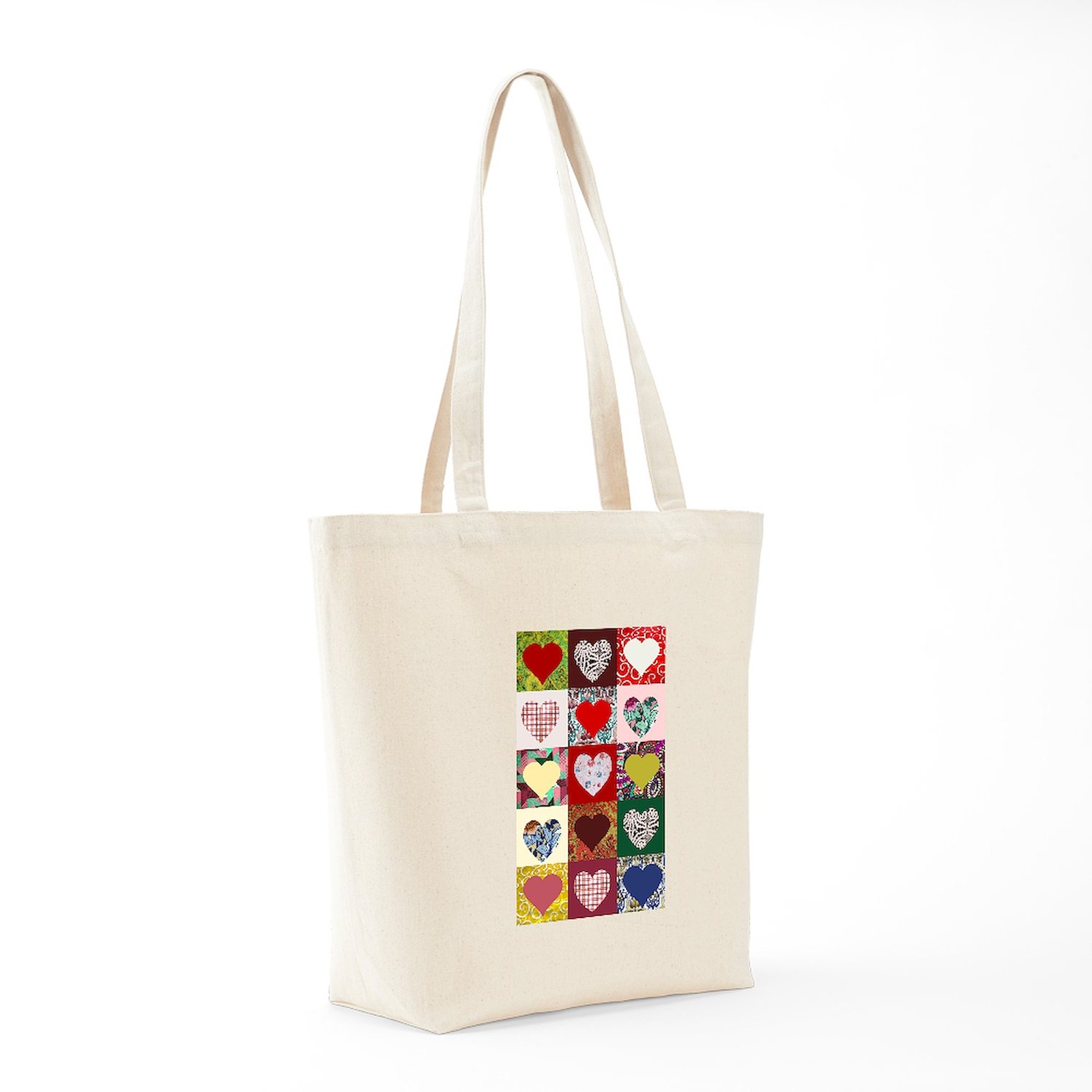 CafePress Heart Quilt Pattern Tote Bag (627044041)