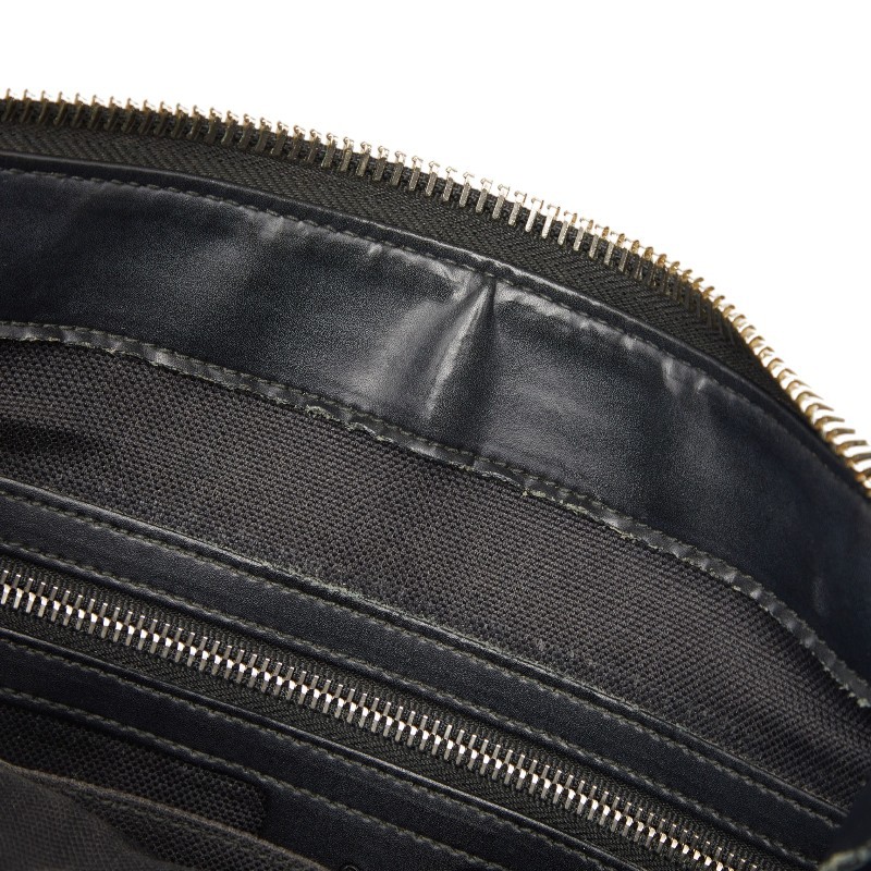 Gucci GG Supreme Crossbody Shoulder Bag 474137 Black PVC Leather Used