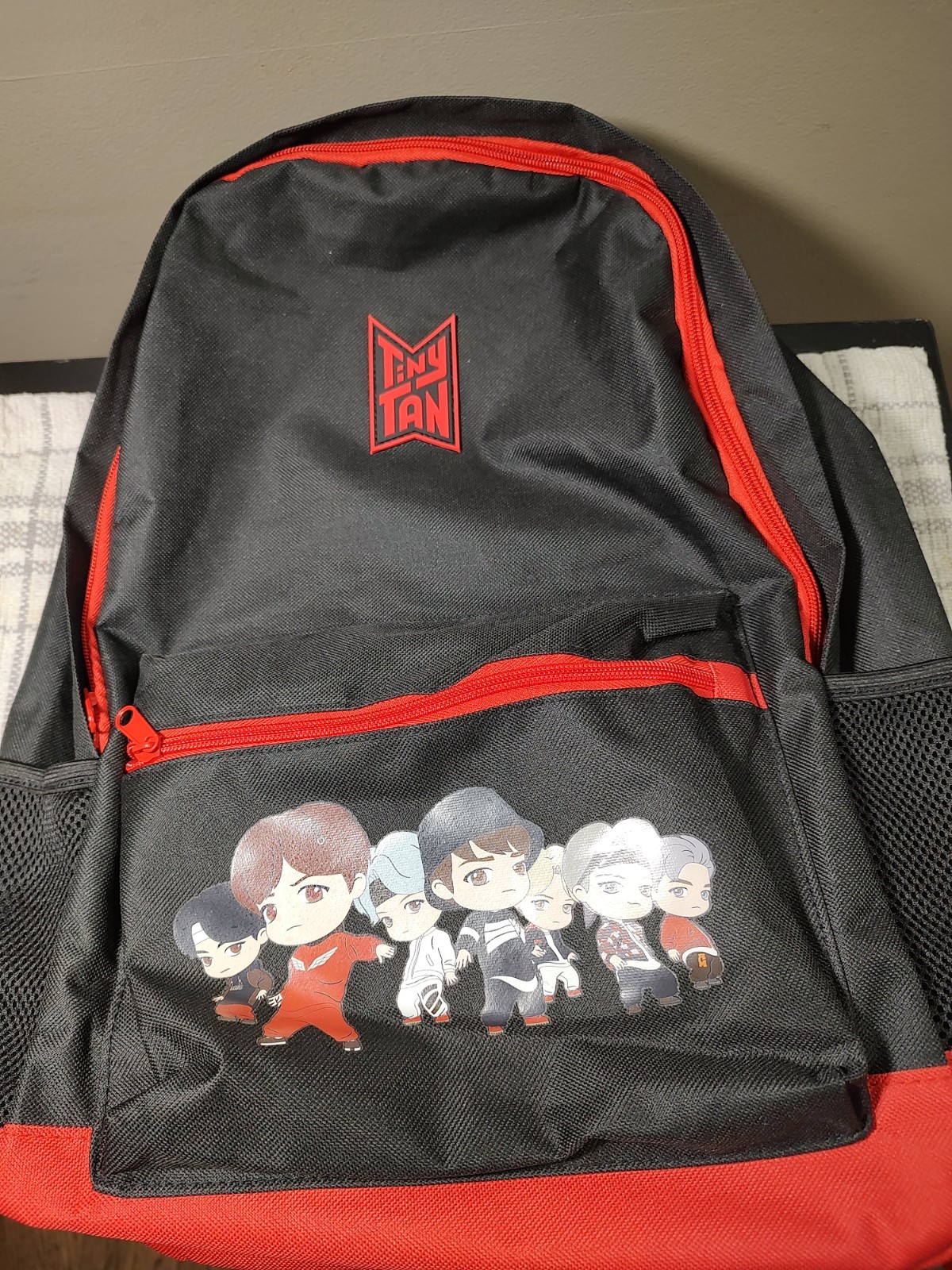 BTS Tiny Tan Chibi Characters Group Basic Backpack Bookbag
