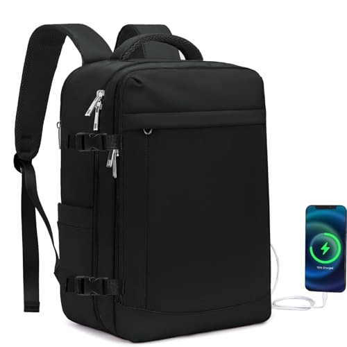 for Spirit Airlines Personal Item Bag 18x14x8 Inches Travel Bag Mens 30L Black