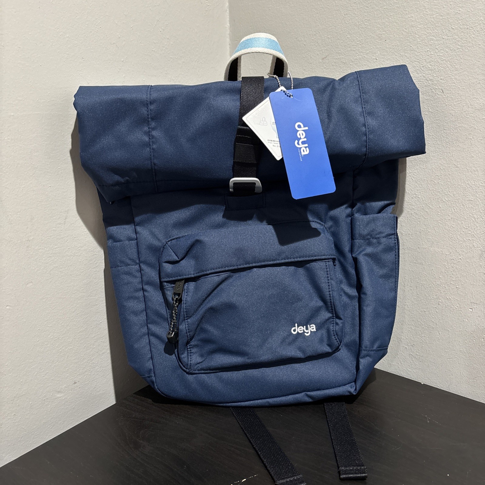deya International Ocean Recycled Roll Backpack Blue Made In Taiwan NEW