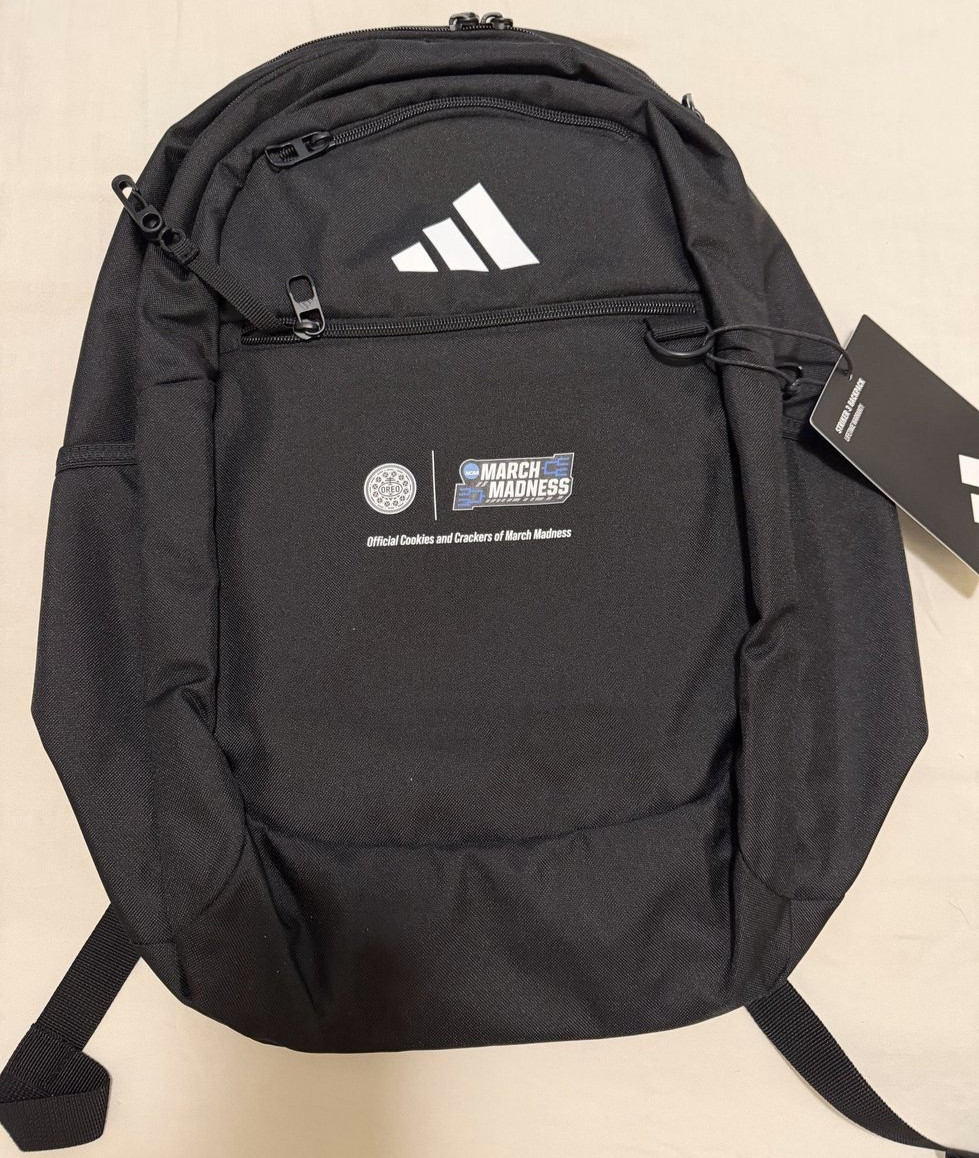 Oreo March Madness Promo Adidas Striker 3 Backpack Black, Fits 16” Laptop