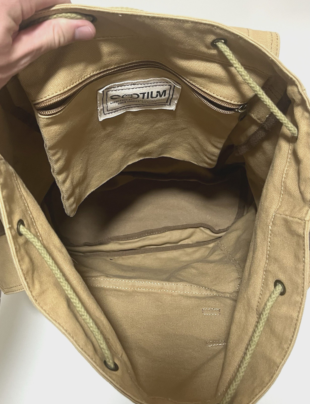 Gootium Canvas Rucksack Backpack Bag Drawstring Outdoor – Missing Pocket Buckle