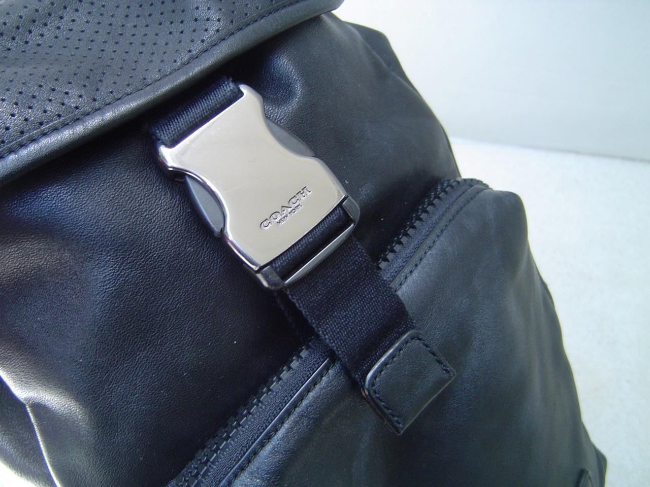 AUTHENTIC COACH BLACK SMOOTH LEATHER SLING PACK/BACKPACK #2943 VGC