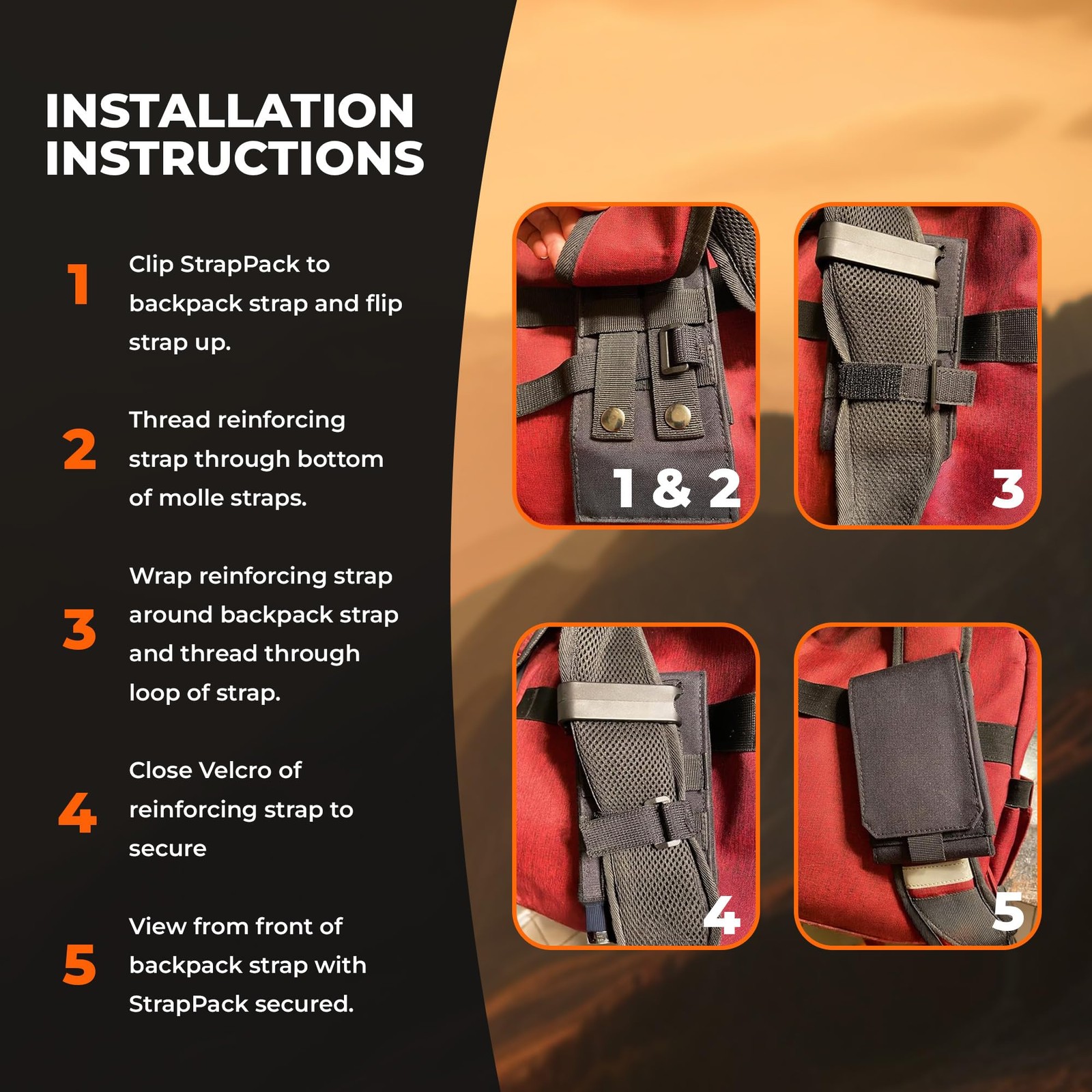 Holster with Clip – Hook Loop Nylon Cellphone Holster Compact Pouch, Backpack…