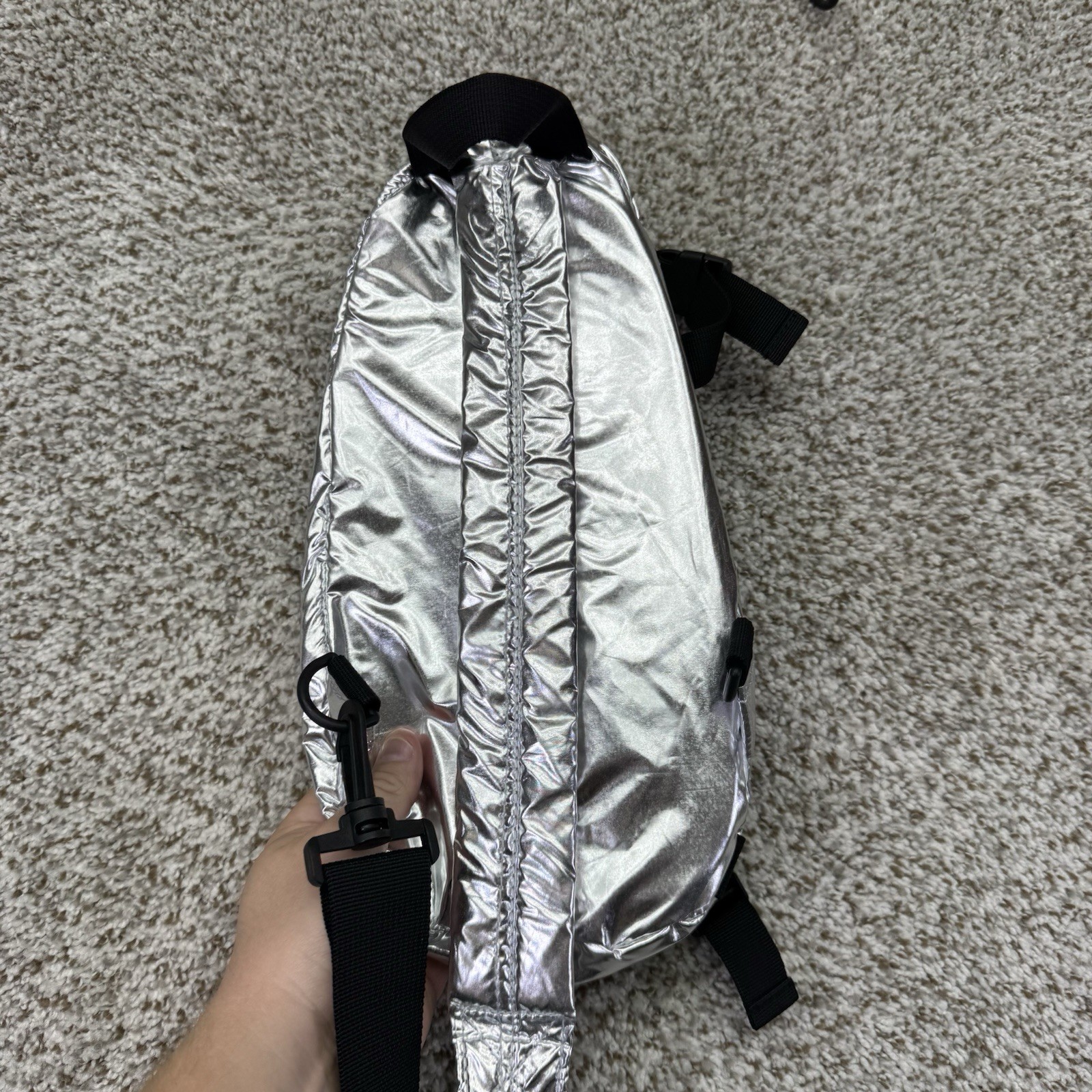 Paco Rabanne Metallic Silver Versatile Bag Pouch From Cologne Designer Fannypack