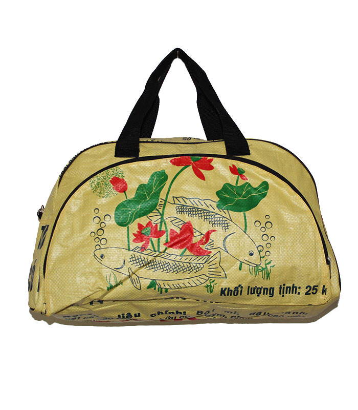 Recycled Fish Feed Deluxe Cabin Size Travel Bag Fair Trade from Cambodia