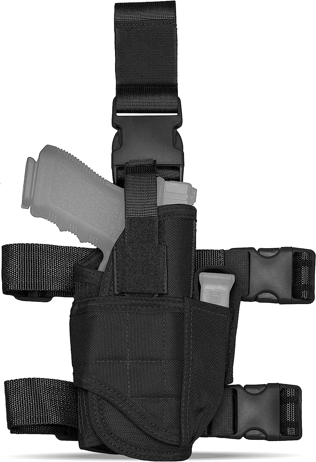 Tacticon Universal Drop Leg Holster Right Thigh Holsters Mag Pouch for Men Women