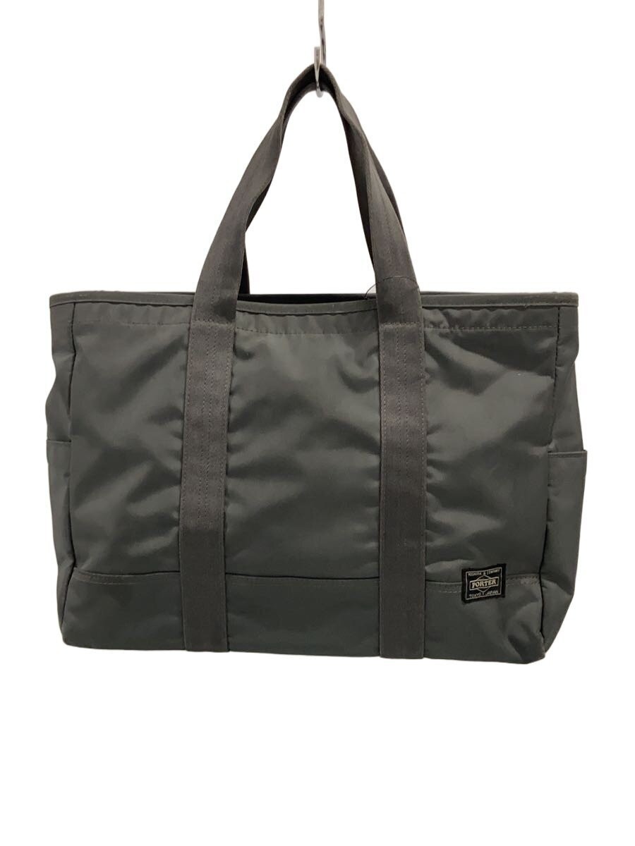 Authentic PORTER Nylon Tote Bag Gray 13cm Depth 25cm Height 34cm Width