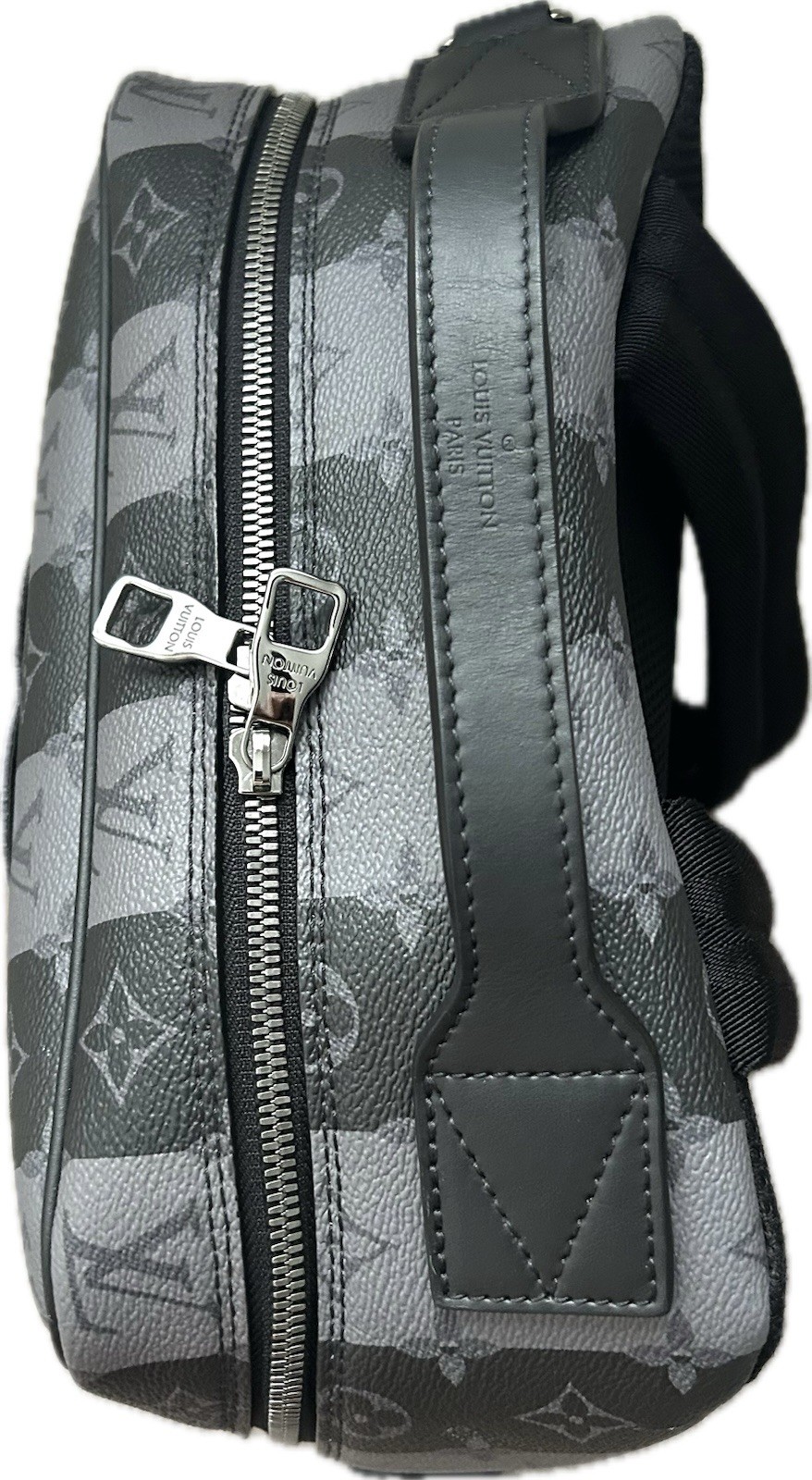 Louis Vuitton x Nigo Monogram Eclipse & Grey Stripes Utilitary Backpack LV Heart