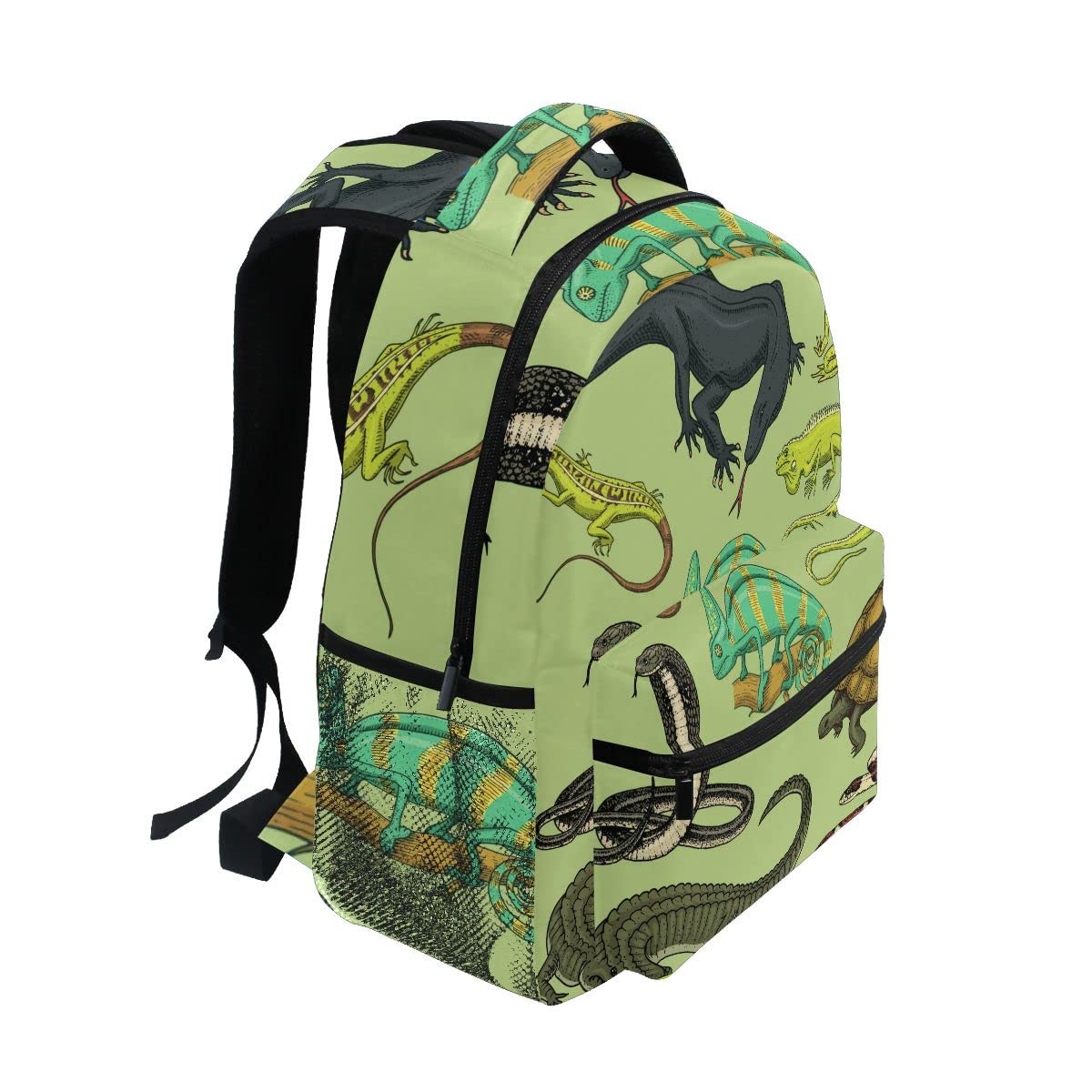 Snakes Lizard Chameleon Turtle Animal Backpack School Bookbag Laptop Gift