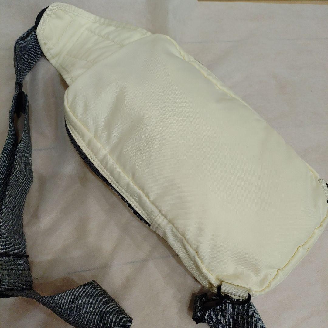 Authentic Porter Flash Shoulder Bag White 18cm x 32cm x 6cm Excellent Condition