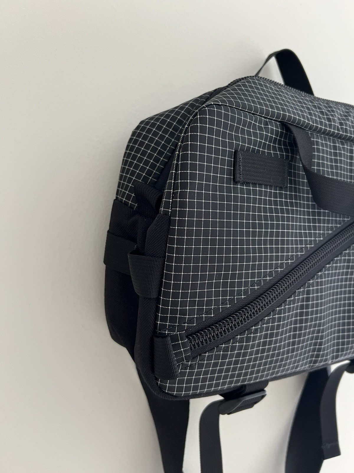 Topo Designs Quick Pack Hip Pack Shoulder Bag Made In USA Black Grid Ripstop