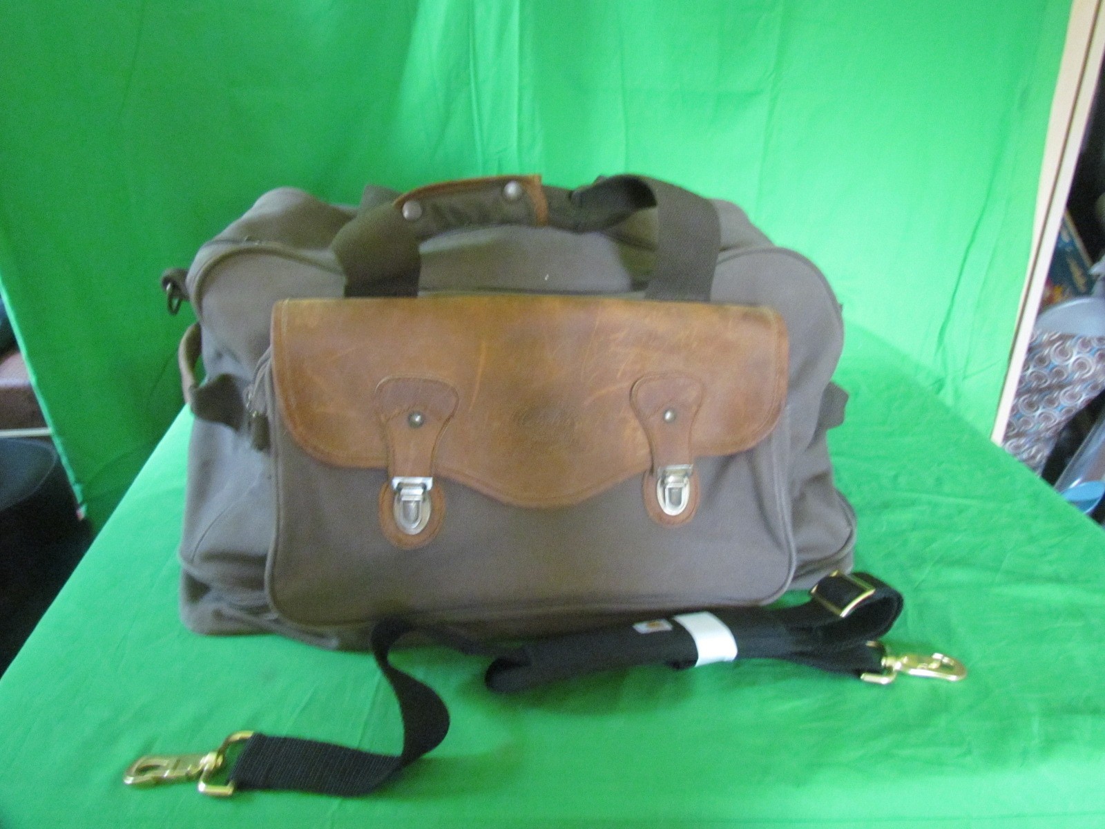Cabela’s Battenkill Canvas & Leather Duffle Bag 20 W x 14 H x 12 Great Condition