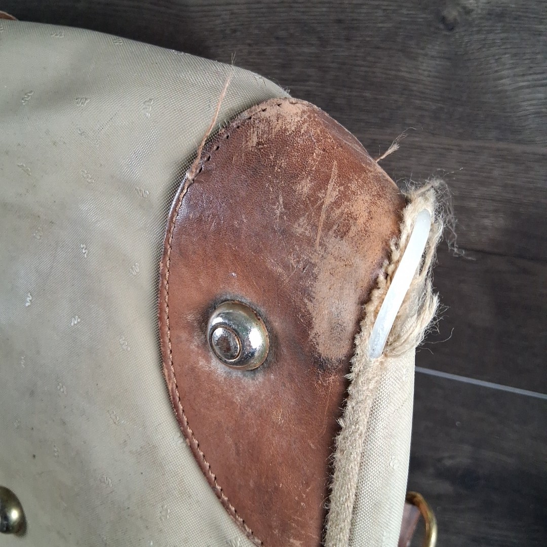 King Ranch Canvas Armstrong Leather Trimmed Tote Duffle Bag