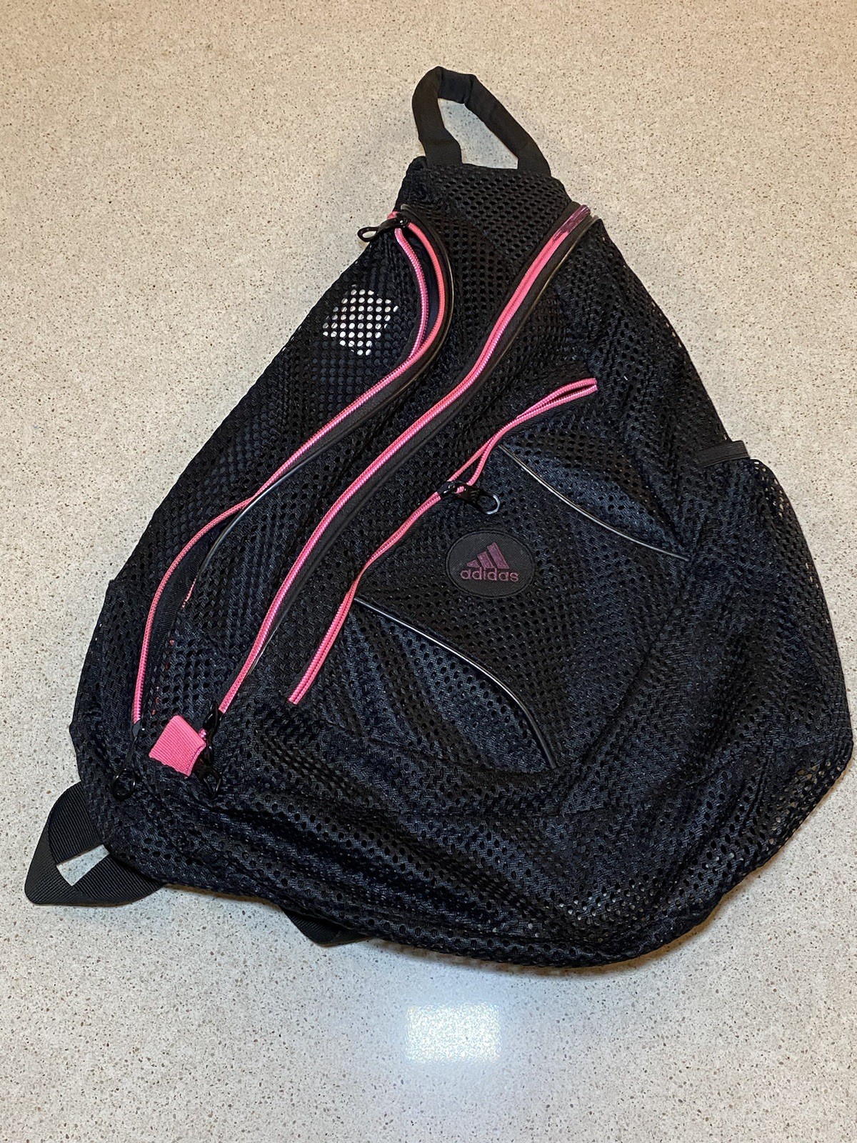 Adidas Crossbody Sling One Strap Mesh Backpack Pink/Black