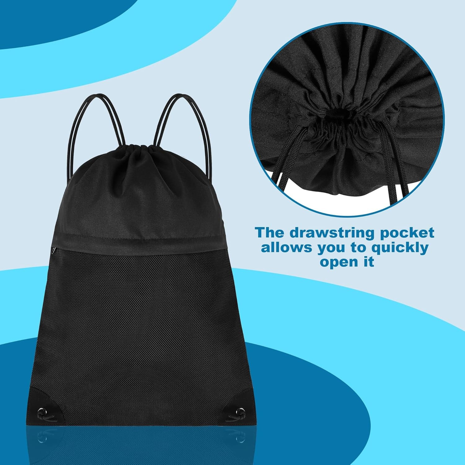 TILYMOL Drawstring Backpack Gym Bag – String Gym Bag for Men & Women, Lightweigh