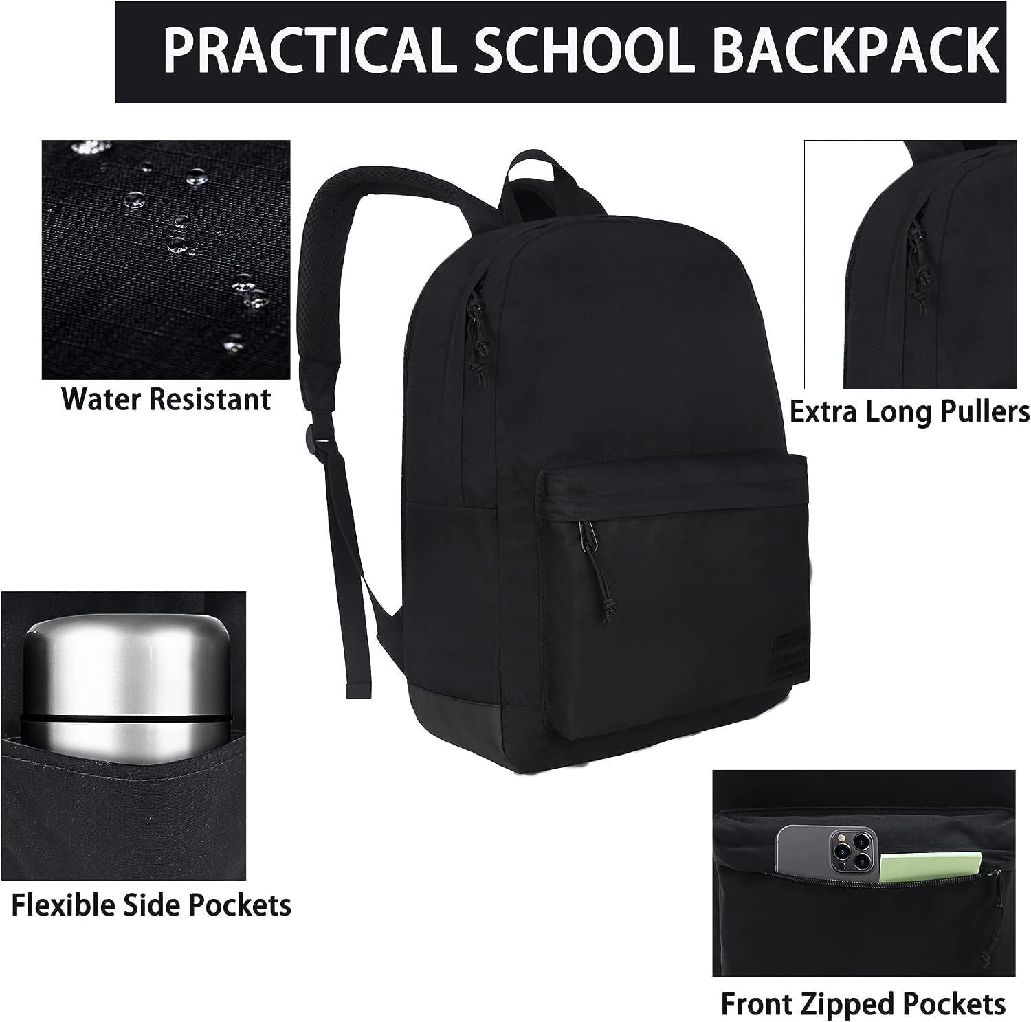 Versatile USB Charging Waterproof Laptop Backpack – 20L Lightweight Design