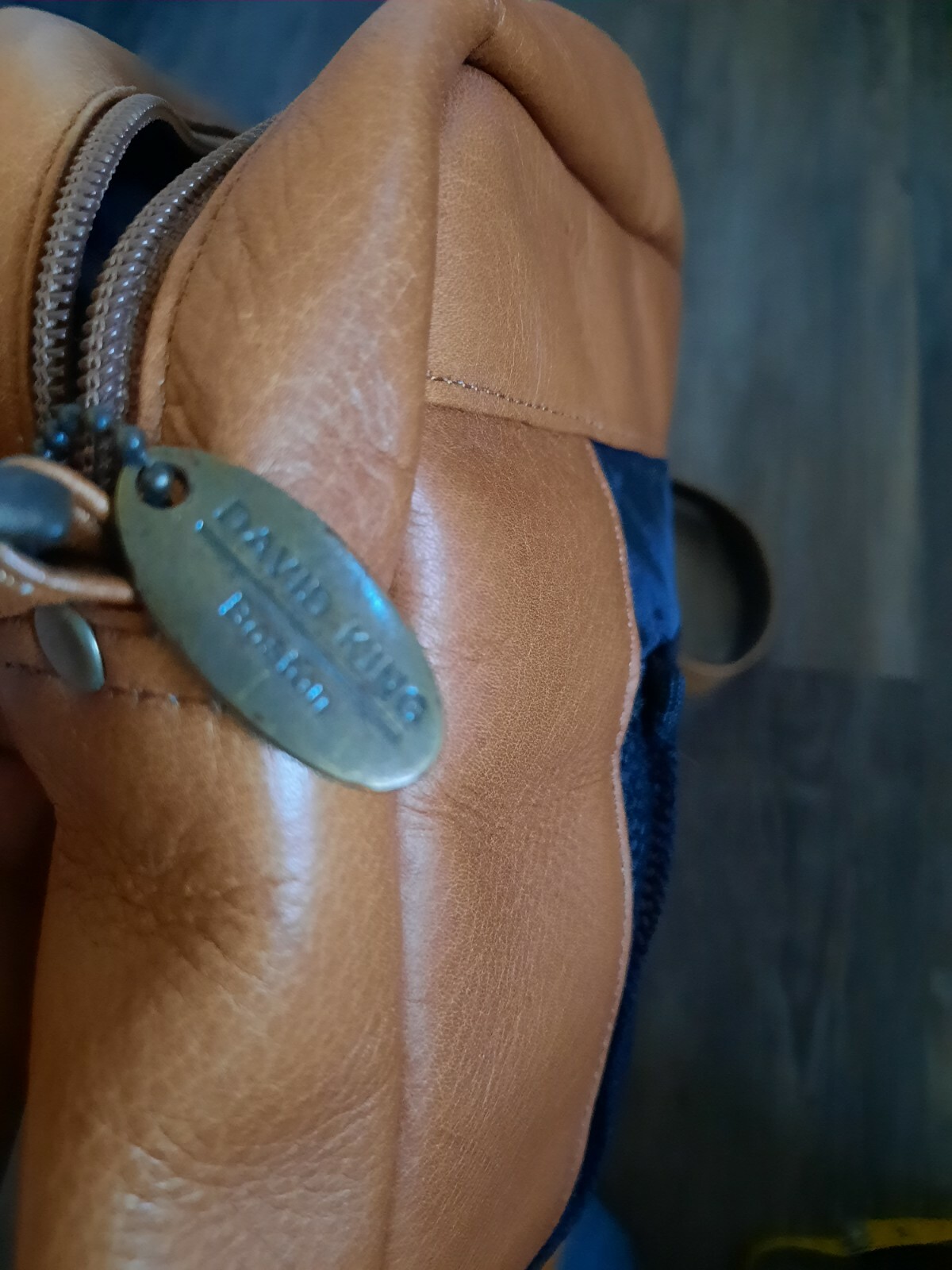 David King Leather Briefcase Messenger bag