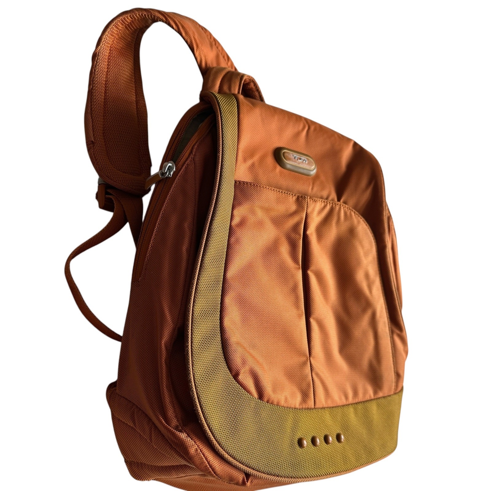 TUMI T-Tech University Convertible Sling Bag Backpack Burnt Orange Nylon Gorp