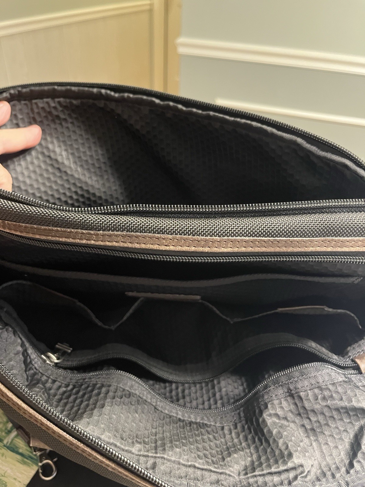 TUMI Alpha Bravo McNair Slim Briefcase Black Ballistic Nylon Leather 22611HKH