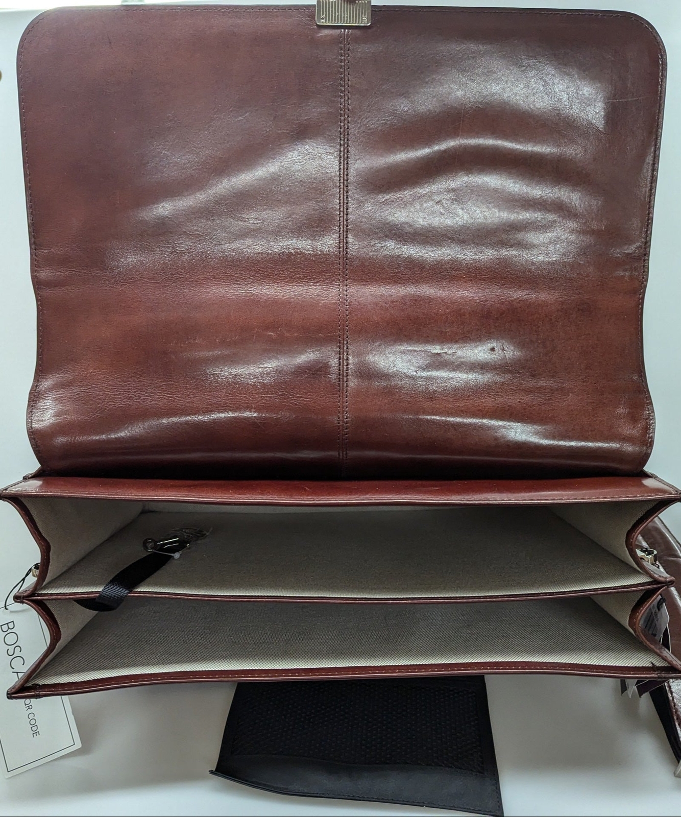 Bosca Old Leather Dark Brown Double Gusset Briefcase #833-58