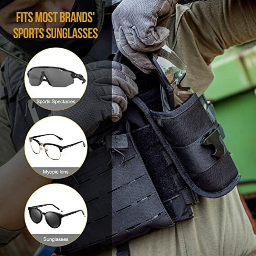 Tactical Sunglasses Hard Case Eyeglasses Sturdy Carrying Case with Belt Clip US