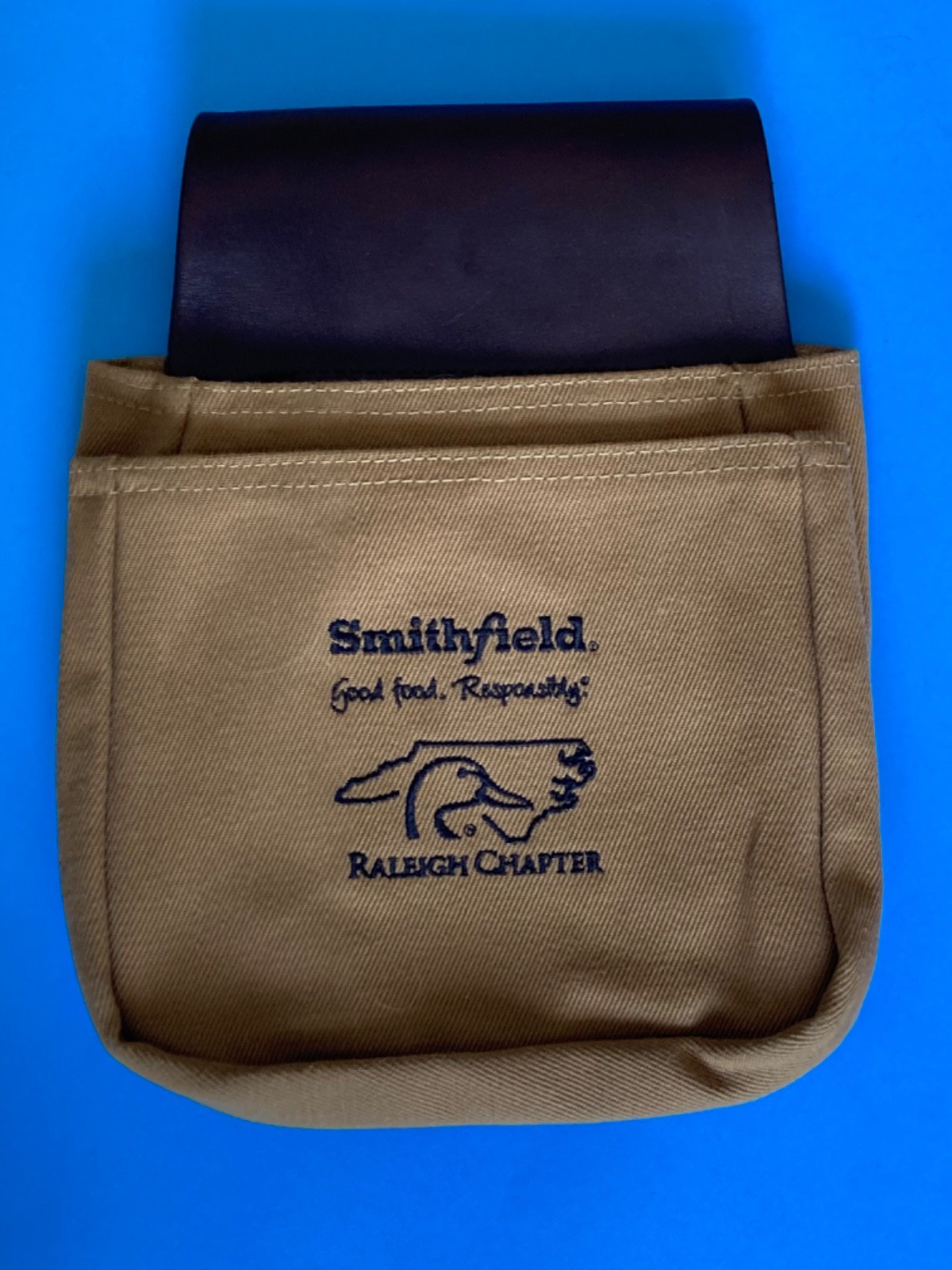 DU NEW Filson Belt Pouch Dark Tan Khaki Rugged Twill Bridle Leather Shell CC NOS