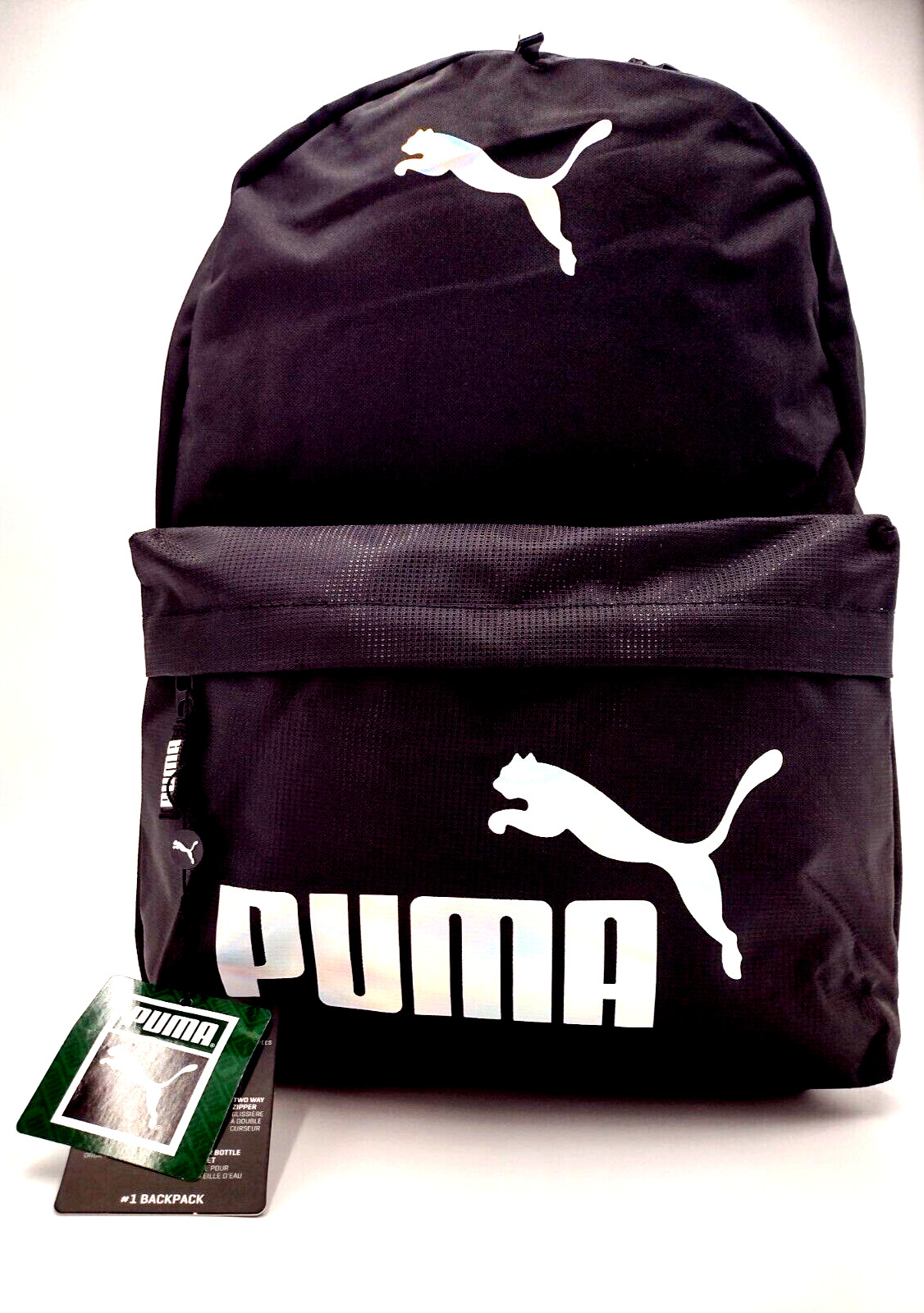 Puma #1 Backpack Shiny Metallic Logos Padded School Book Bag Style PMTG1031-992