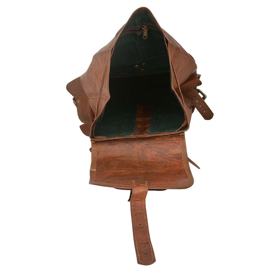 Backpack Rucksack Messenger Bag Men’s Genuine Leather Vintage Laptop Satchel