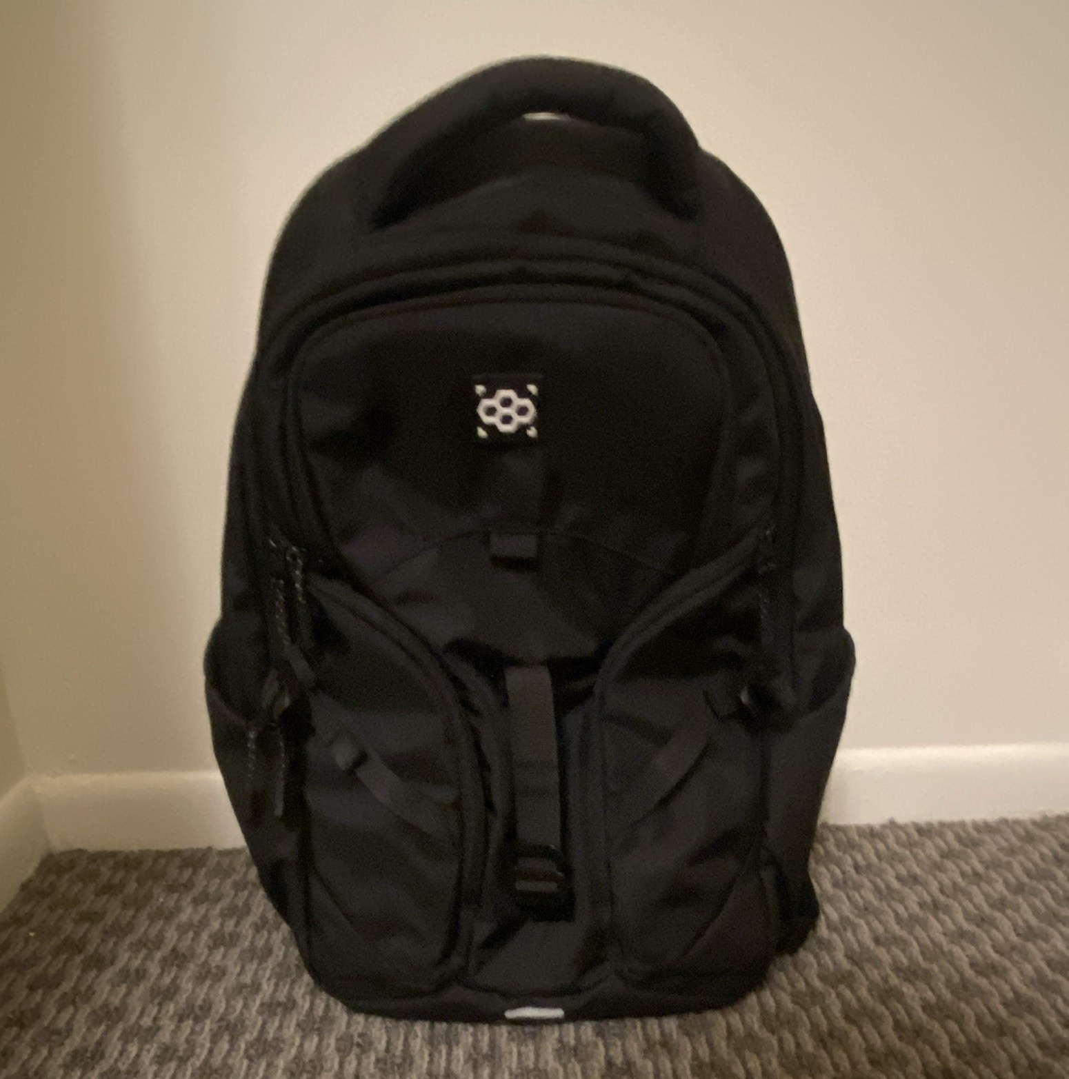 RUDIS Black Backpack Zip Closure Padded Shoulder Straps Unisex Travel Casual