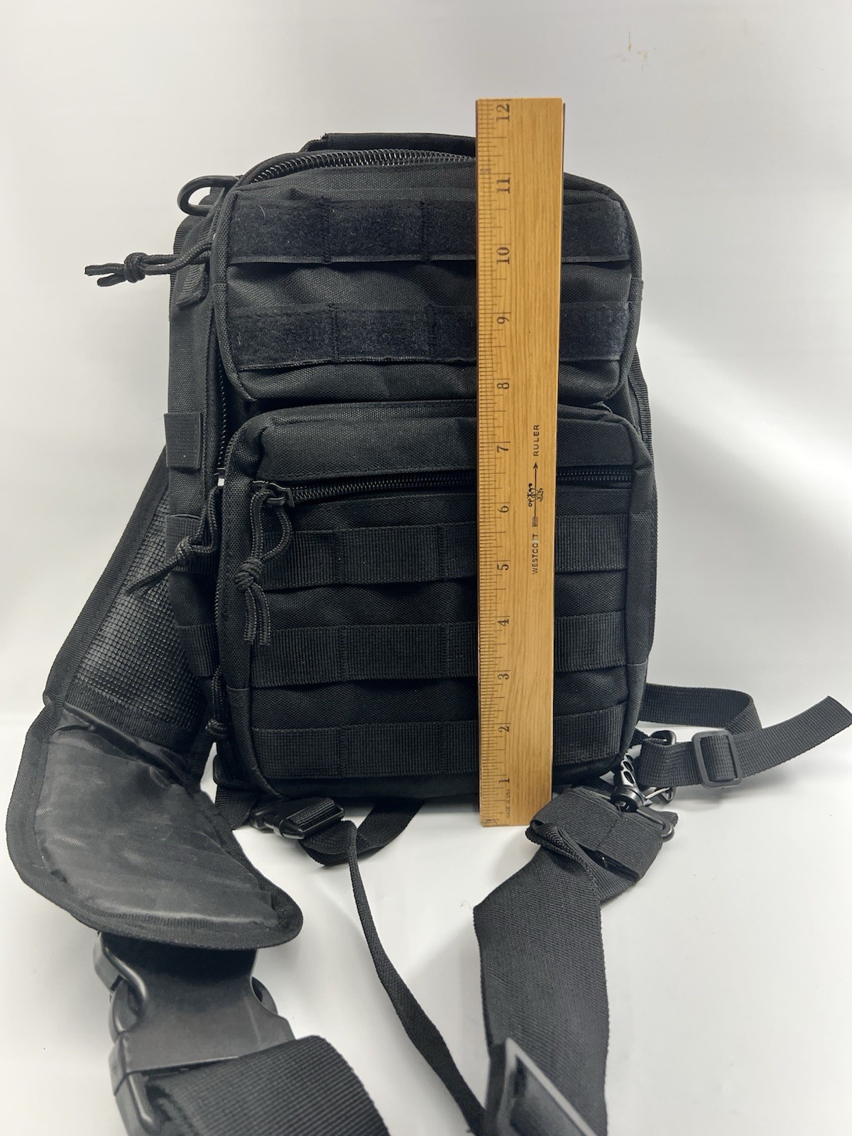Single Strap Assault Pack, Black, Small, Tactical Assault Bag CCW Shoulder Strap