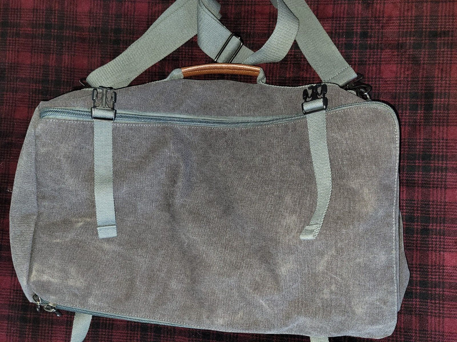 WITZMAN Canvas Backpack Vintage Style Travel Backpack Hiking Luggage Rucksac