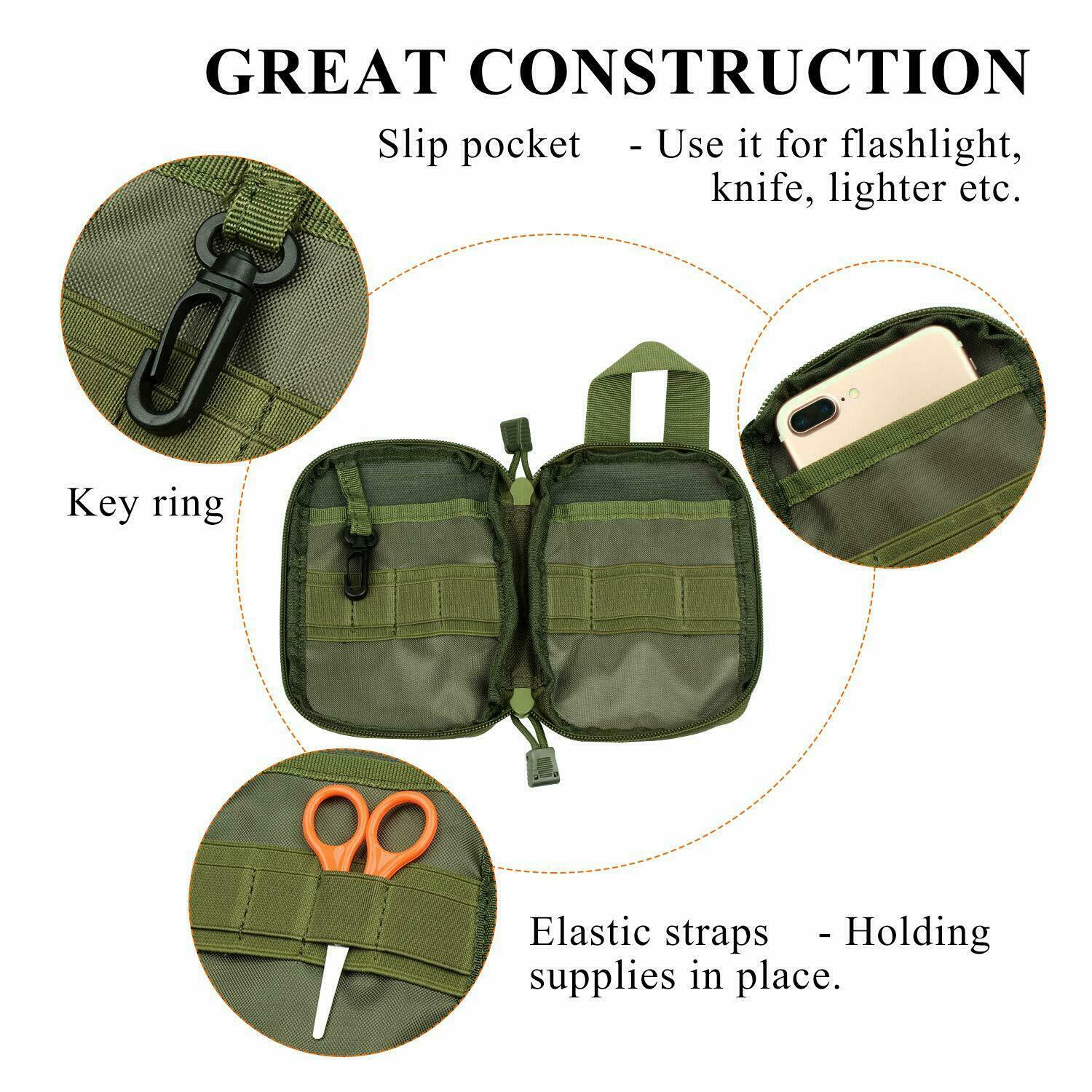 Tactical Compact EDC Small Utility Pouch Waist Bags Sundries Storage Admin Pouch