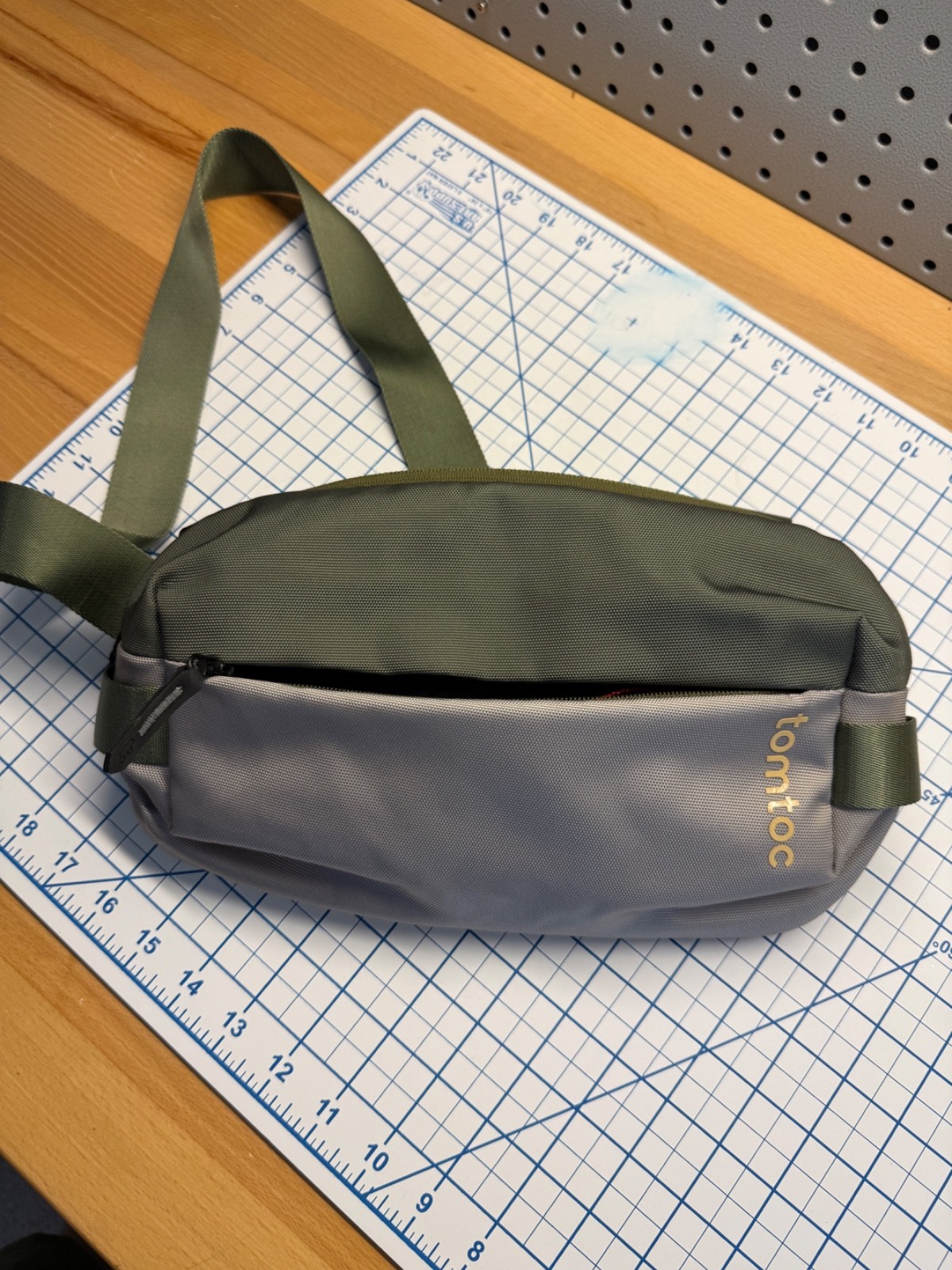 Tomtoc Explorer T21 Cordura Sling Bag Grey Orange EDC Crossbody Travel