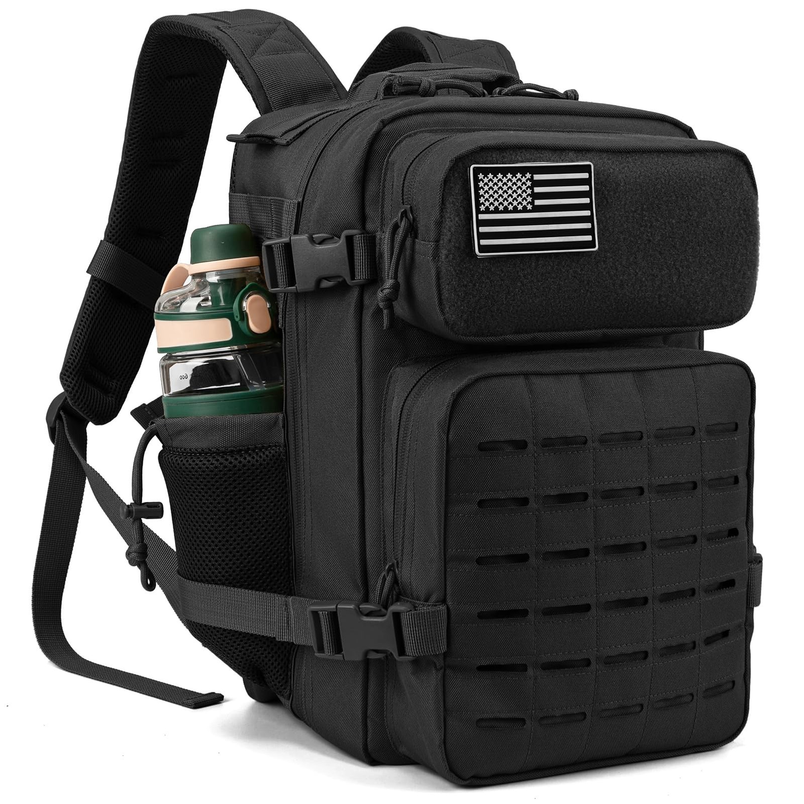 Mochila Tactica Militar 25L Con Sistema Molle Y Soporte Para Botella