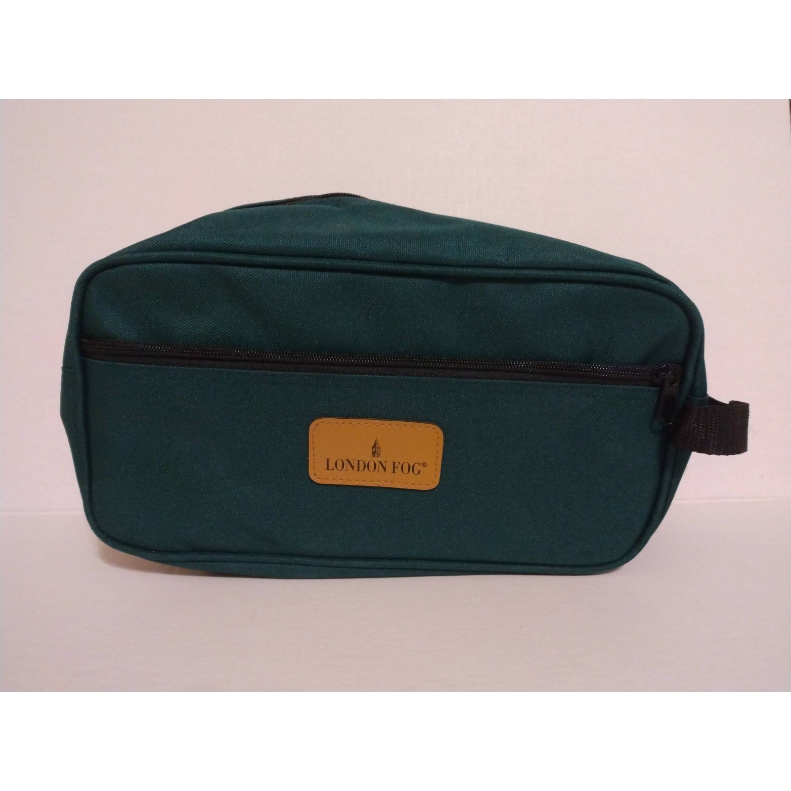London Fog Mens Travel Kit Green Bag Toiletry Canvas Case Luggage – NWOT