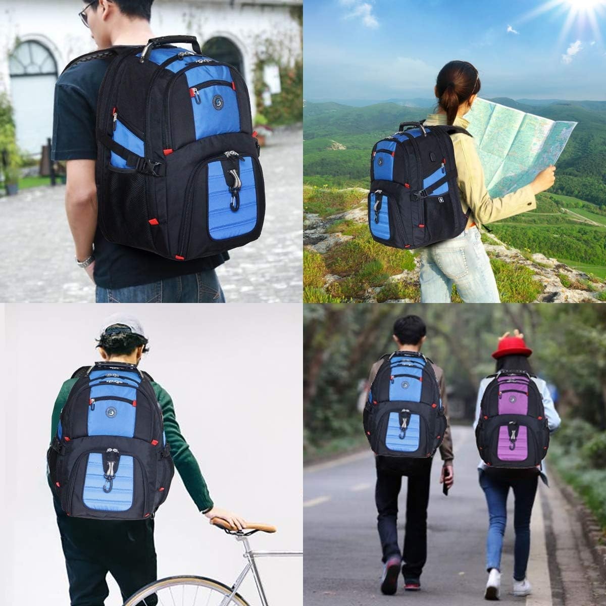 Travel Backpack Extra Large 50L Laptop Backpacks for Men Women Water Resistant