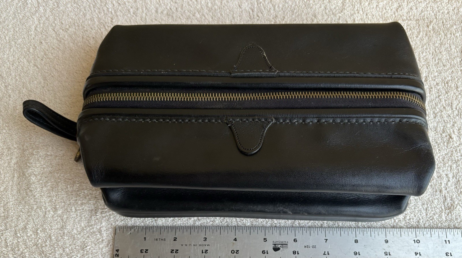 *NEW* The Original Dopp Kit Men’s Travel Toiletry Shave Bag Black Leather