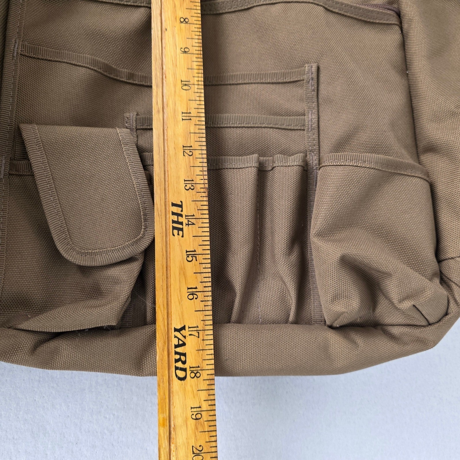 Duluth Trading Co Cab Organizer Brown Canvas Multi Pocket Truck Seat Storage Bag