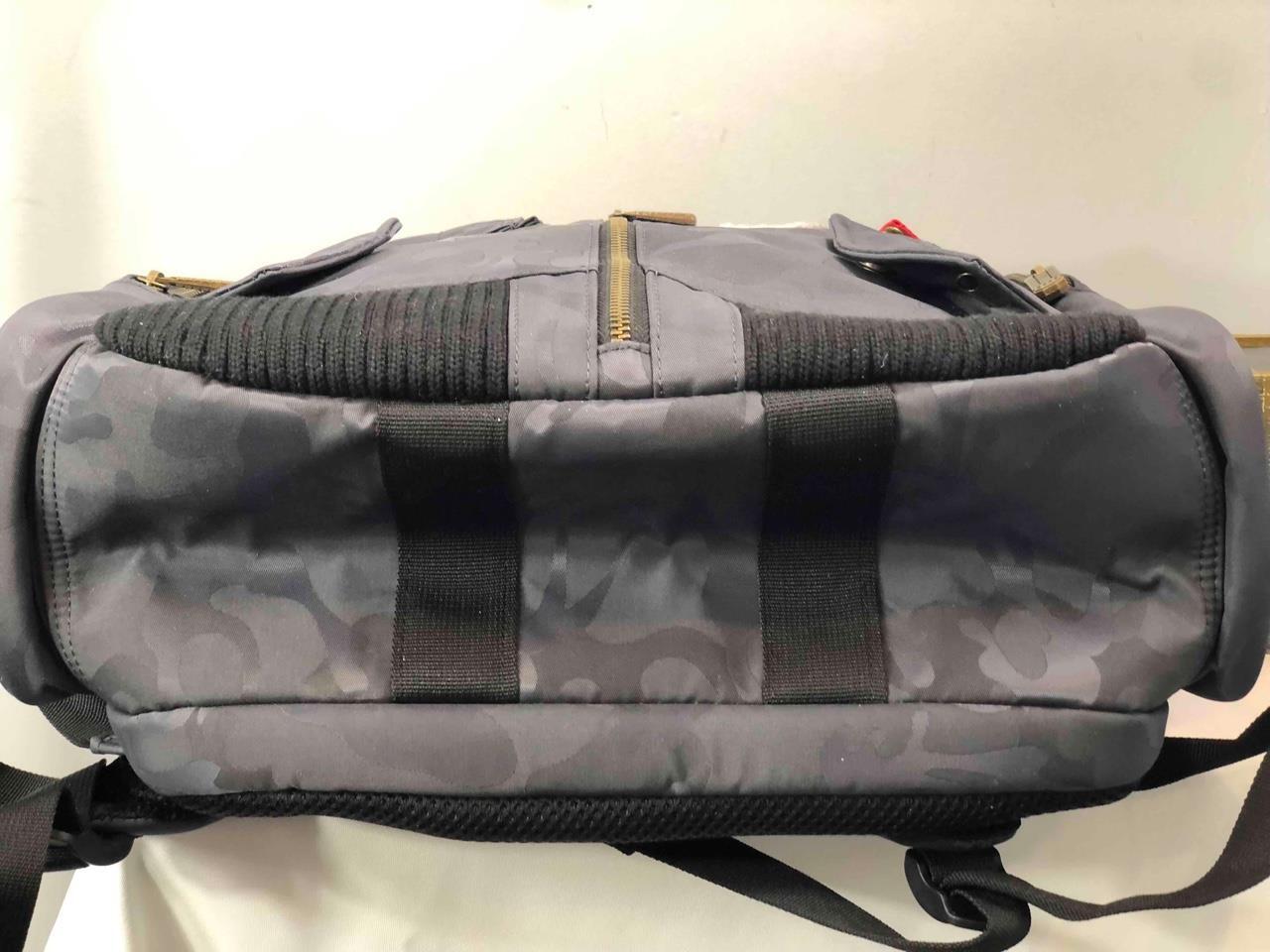 NWT AVIATION 88 Designer Multi Pocket Embroidered MA-1 Backpack-Dark Grey Uproar